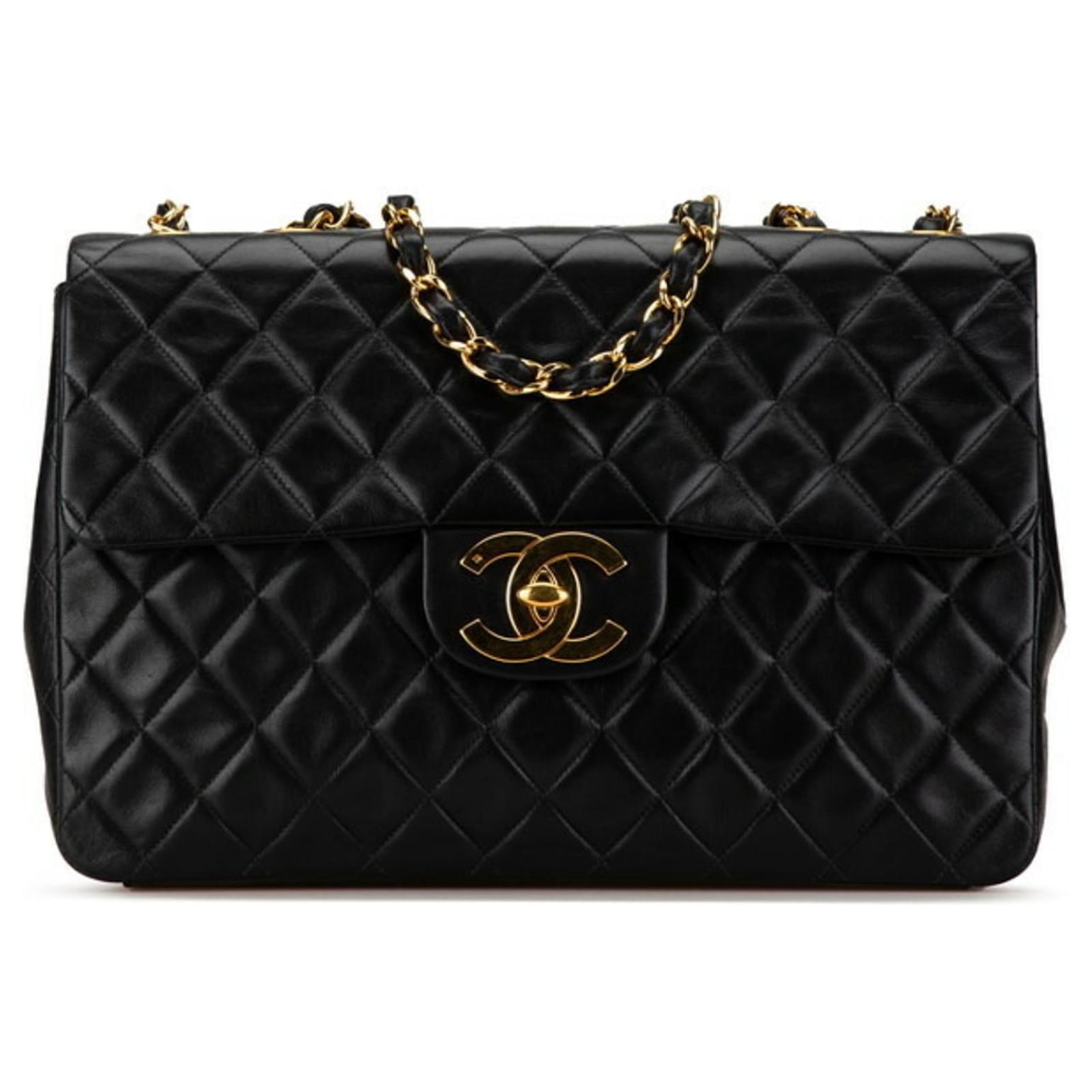 Chanel Matelasse 33 Coco Mark Chain Shoulder Bag Black Leather ref