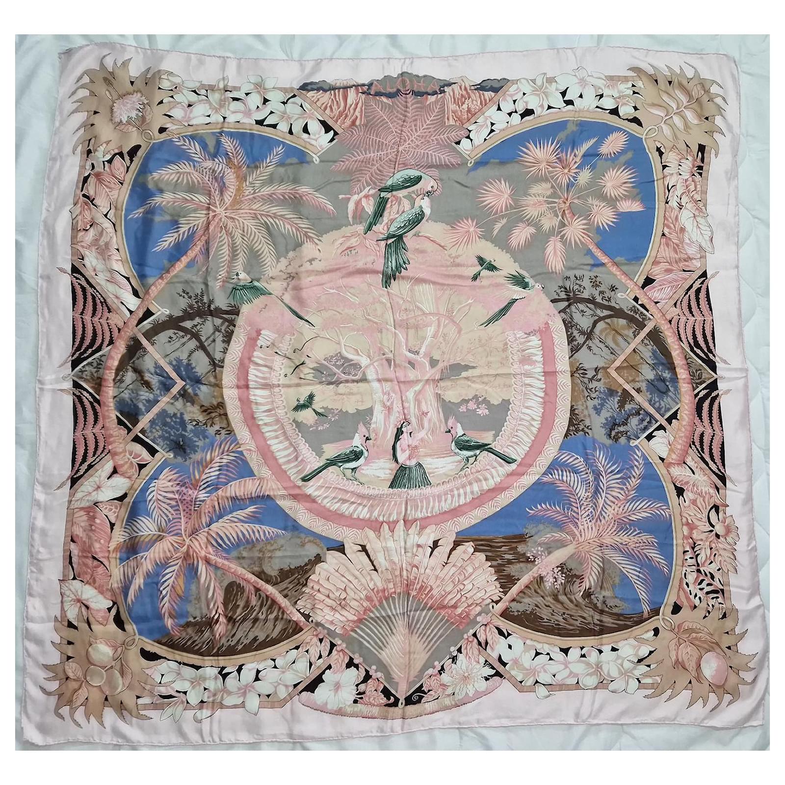 Hermes silk scarf Aloha good