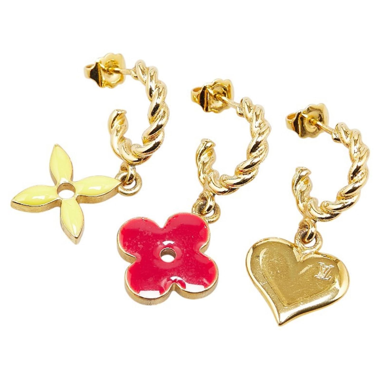 Louis Vuitton Boucle d'Oreille Sweet Monogram Earring Set Red