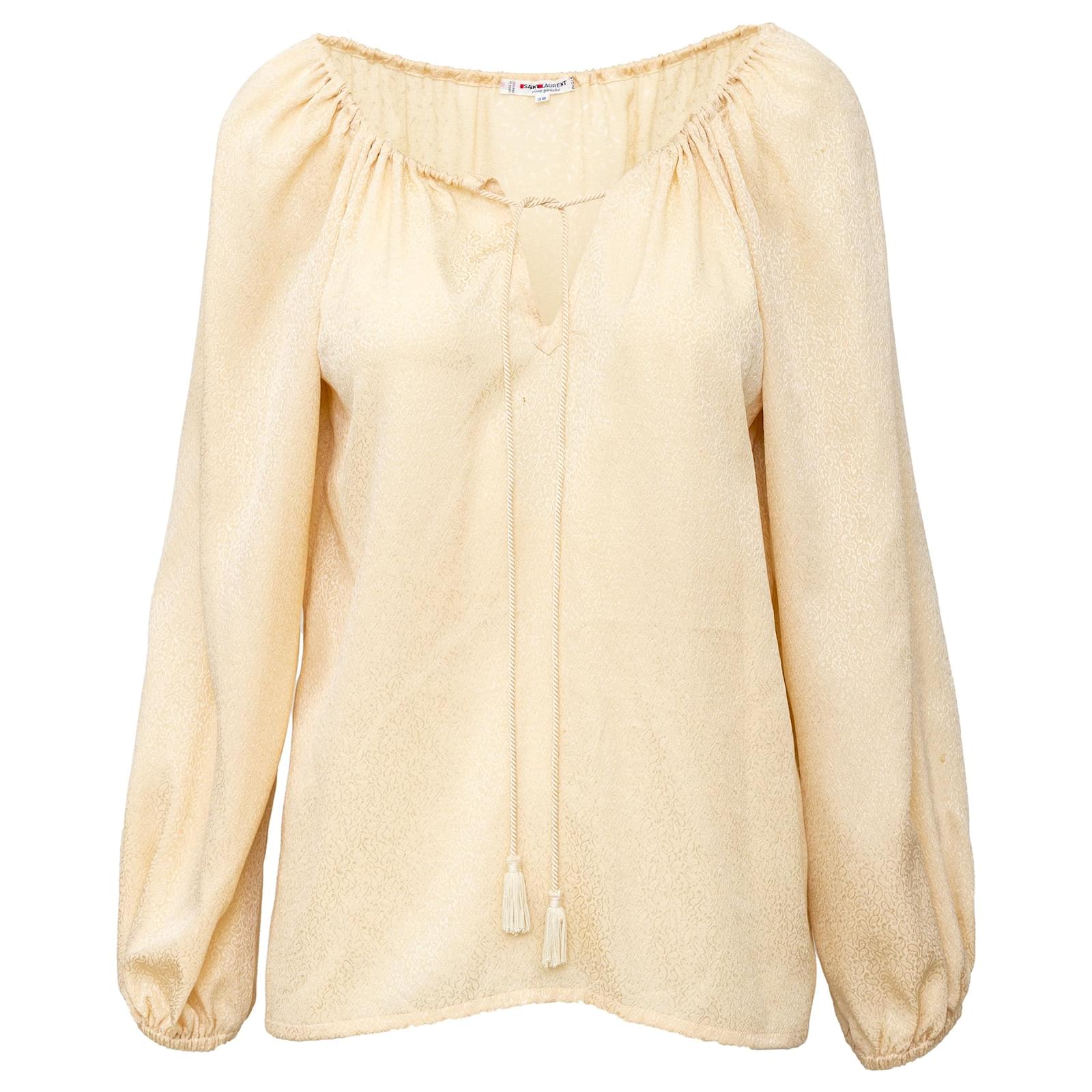 Saint Laurent Silk Top Beige ref.1728242 - Joli Closet 