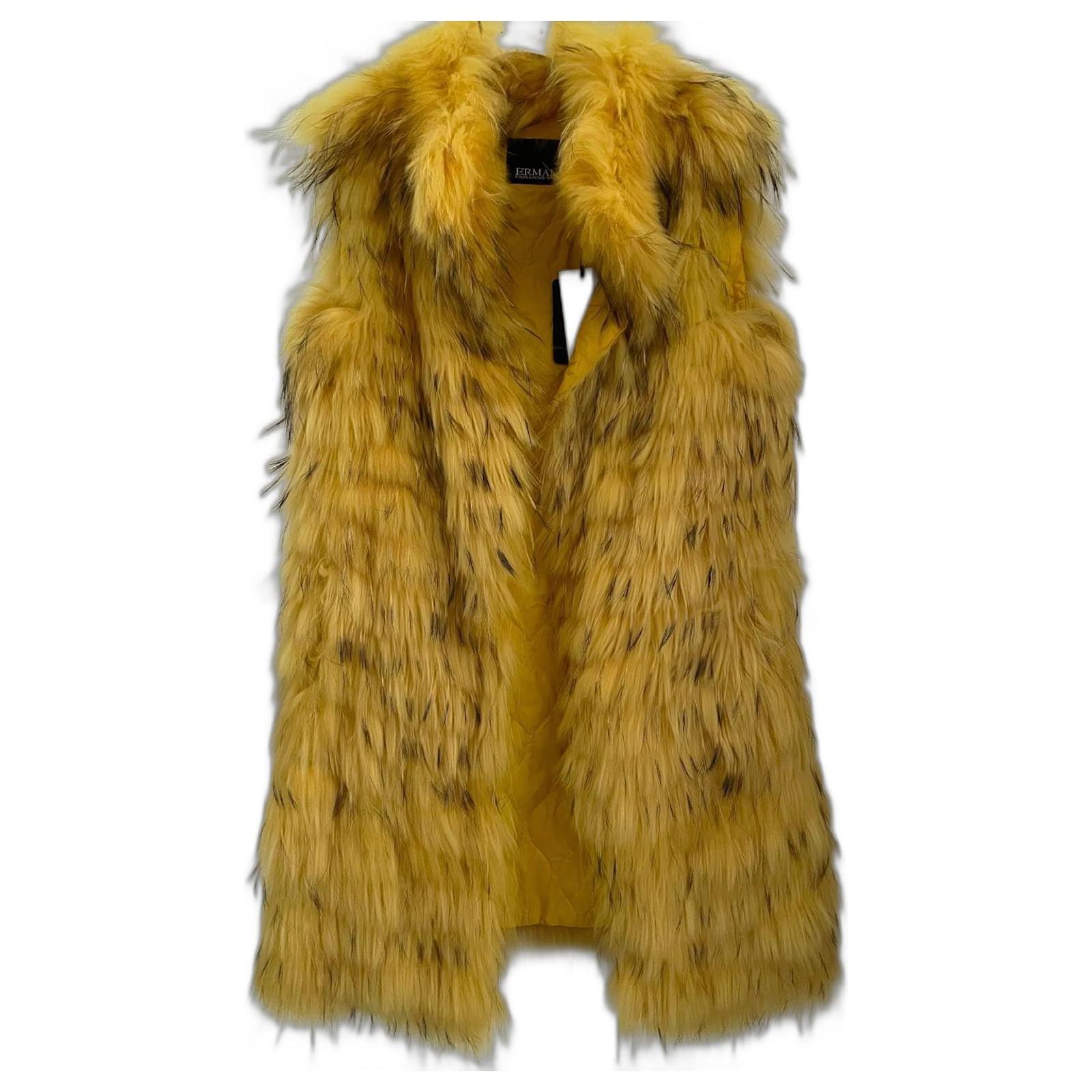 Ermanno Scervino Fur vest Yellow Joli Closet
