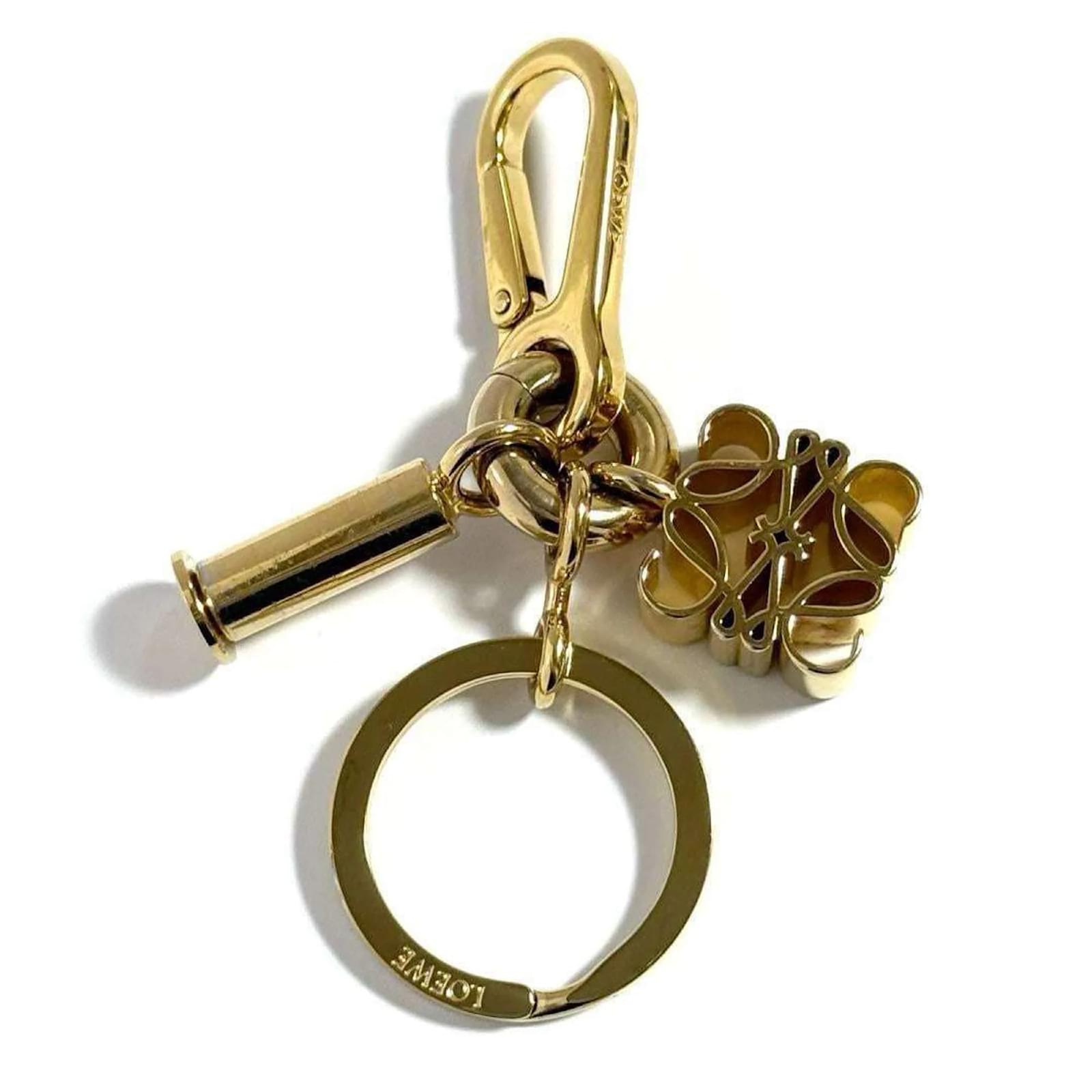 【関税&送料込】Loewe Gold l Keyring Anagram keyring Gold - LOEWE