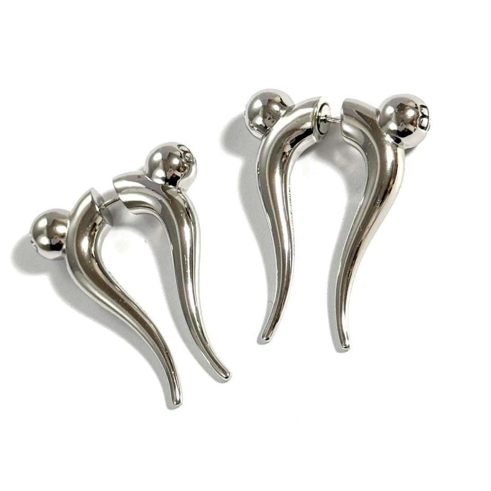Balenciaga Men's and Women's Force Double Horn Earrings