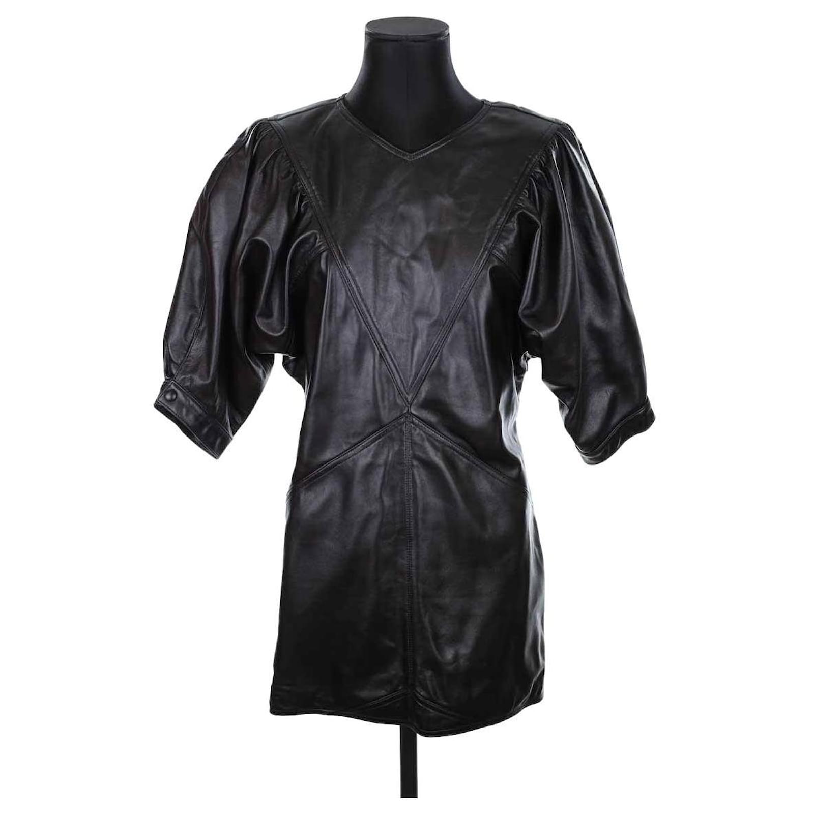 Isabel Marant Leather dress Black ref.JC1730129 (Sold) - Joli Closet Isabel Marant Leather dress Black ref.JC1730129 (Sold) - Joli Closet