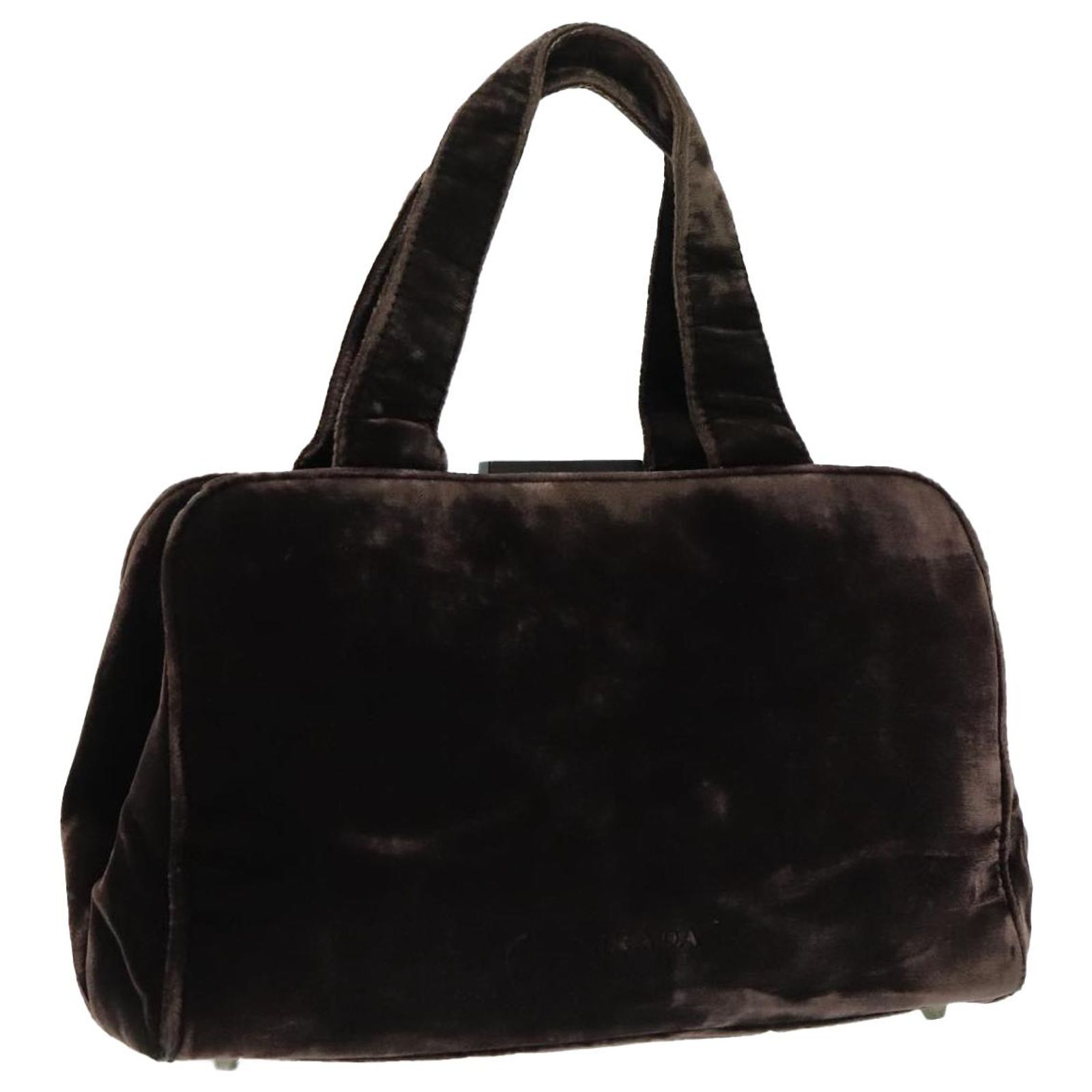 PRADA Hand Bag Suede Brown Auth 93244 ref.1731697 - Joli Closet