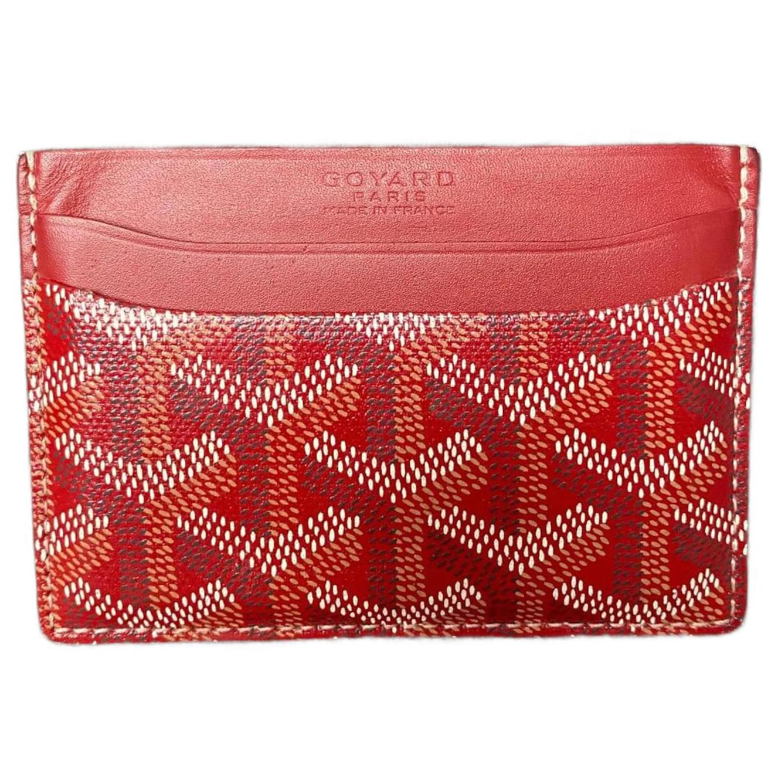 Portacarte Goyard Saint Sulpice Rosso Pelle Joli Closet