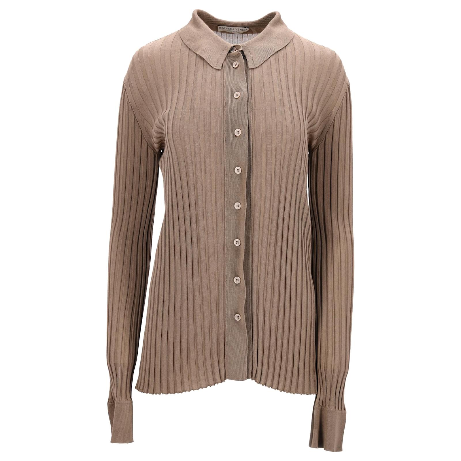 Ribbed button down sweater sale