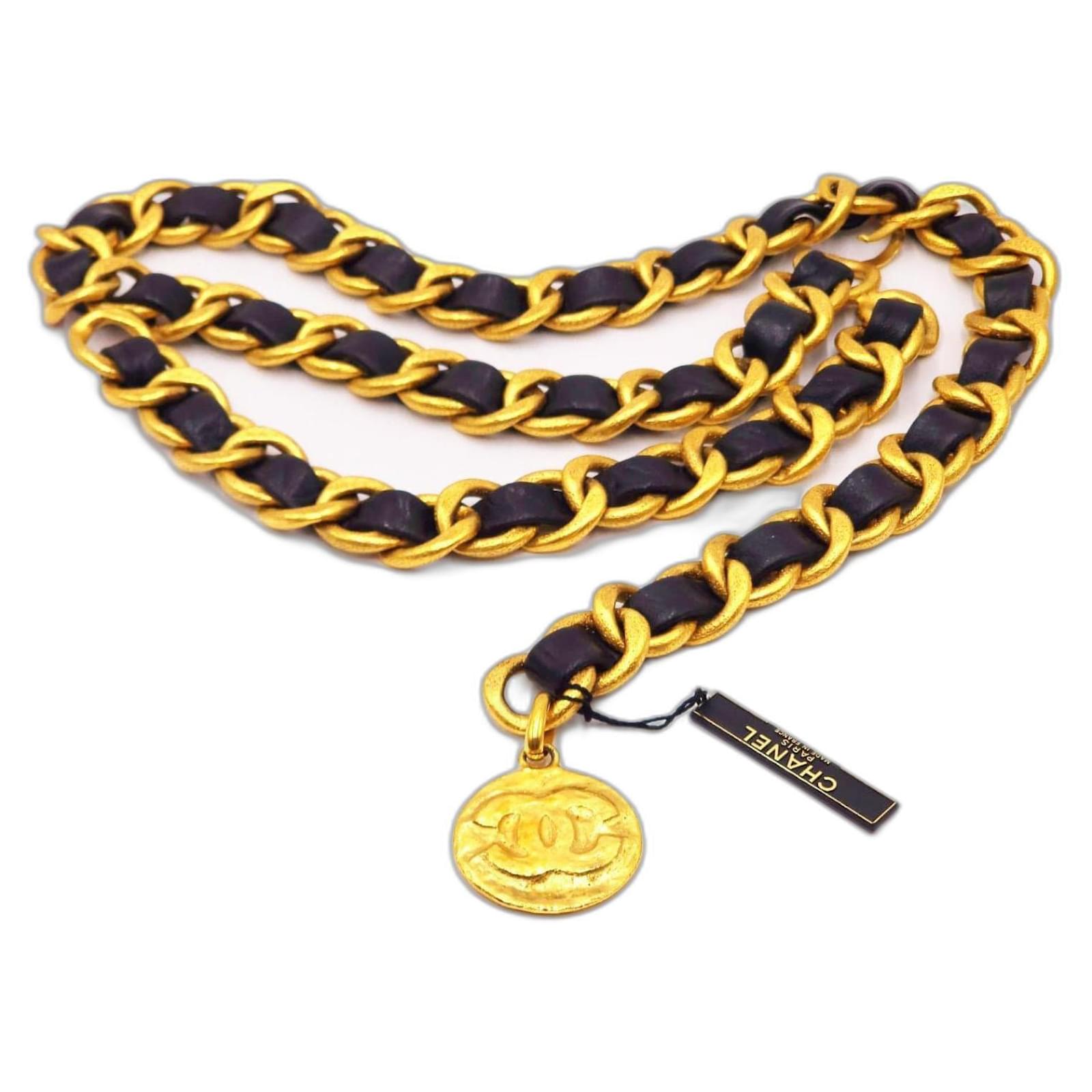 Chanel 1993 Rare Extra Chunky Hammered Double Draped Chain and
