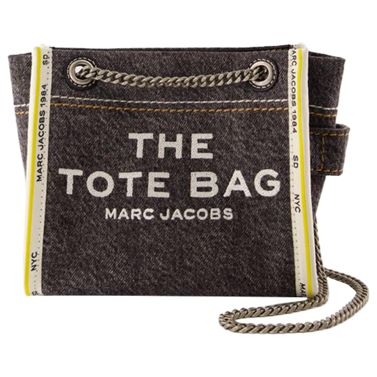 【関税込み】The Mini Tote - Marc Jacobs - Cotton - Black Marc Jacobs The Mini Tote Bag | Black | FARFETCH AO