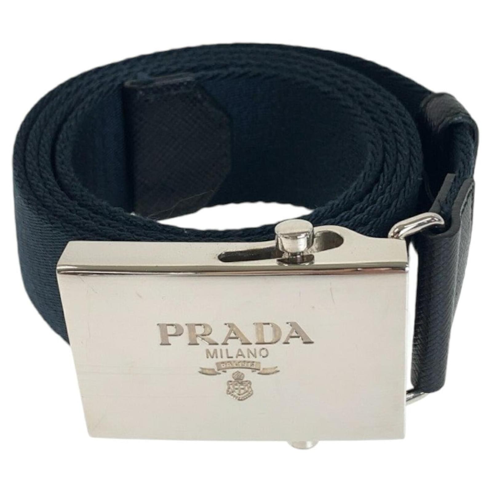 Prada canvas belt best sale