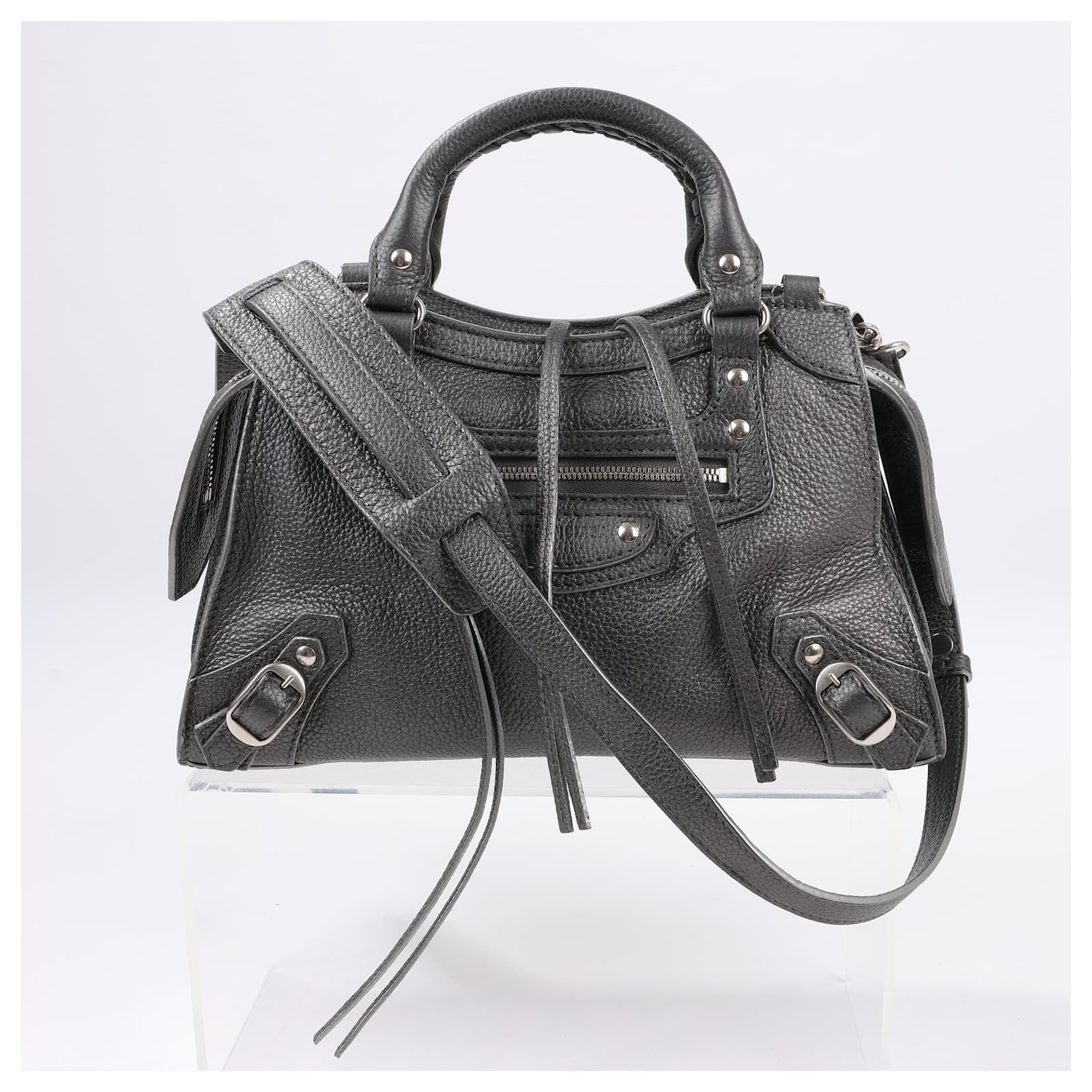 Borsa in pelle Balenciaga Mini Neo Classic City 2Way grigia 679231 Grigio ref.1735479 Joli Closet