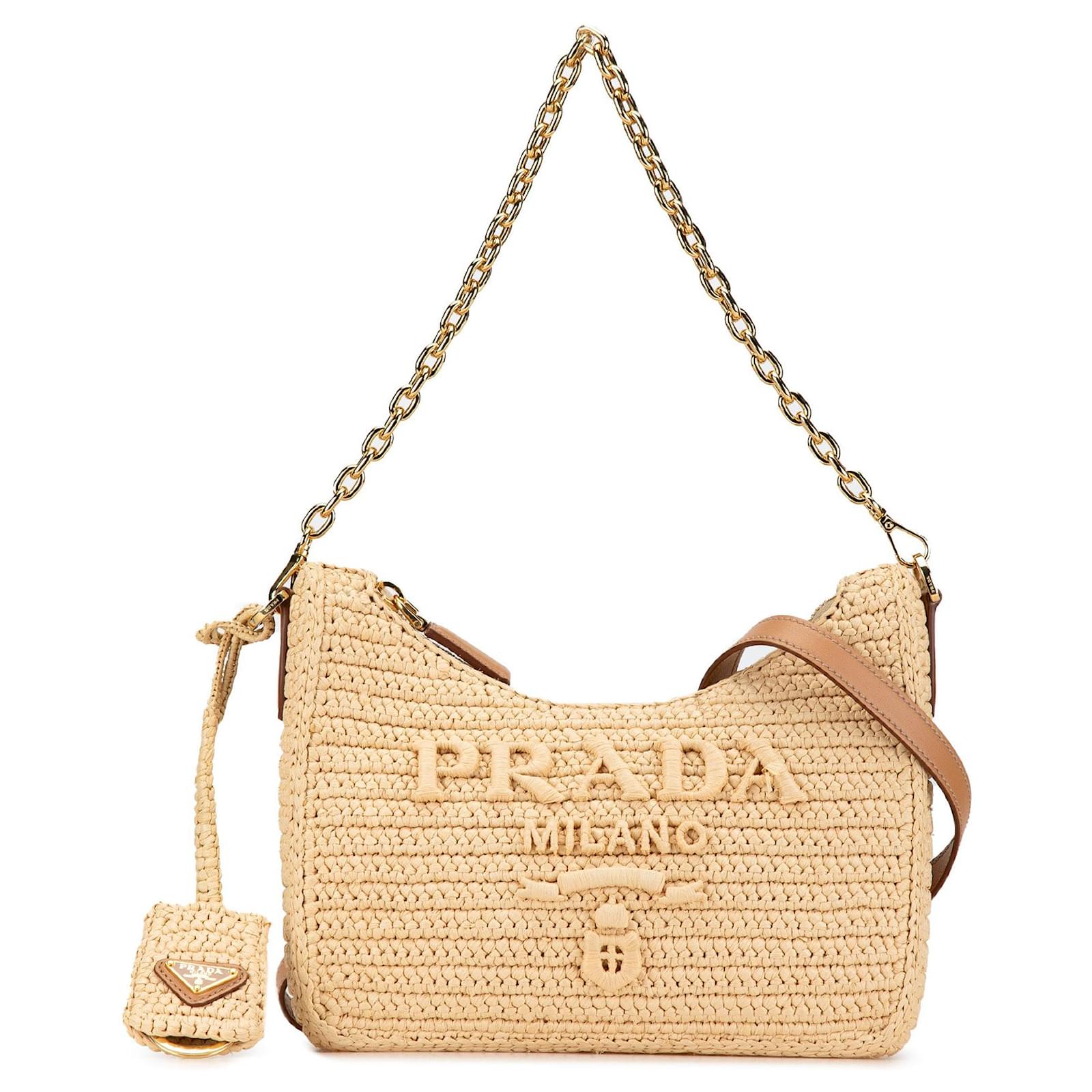 Prada Nylon Sac Prada BandouliÃ¨re Beige Sac Prada Raphia Sac Seau