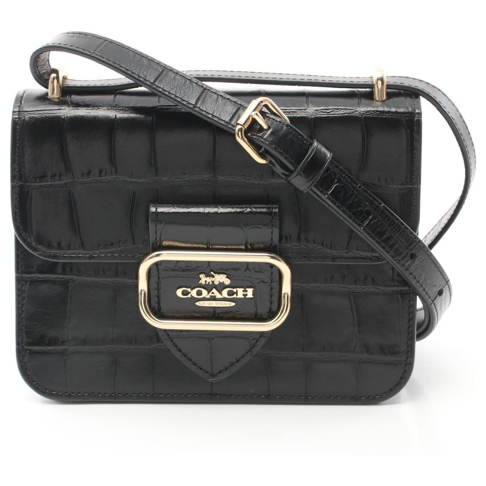 Coach Morgan Leather Crossbody Bag Black