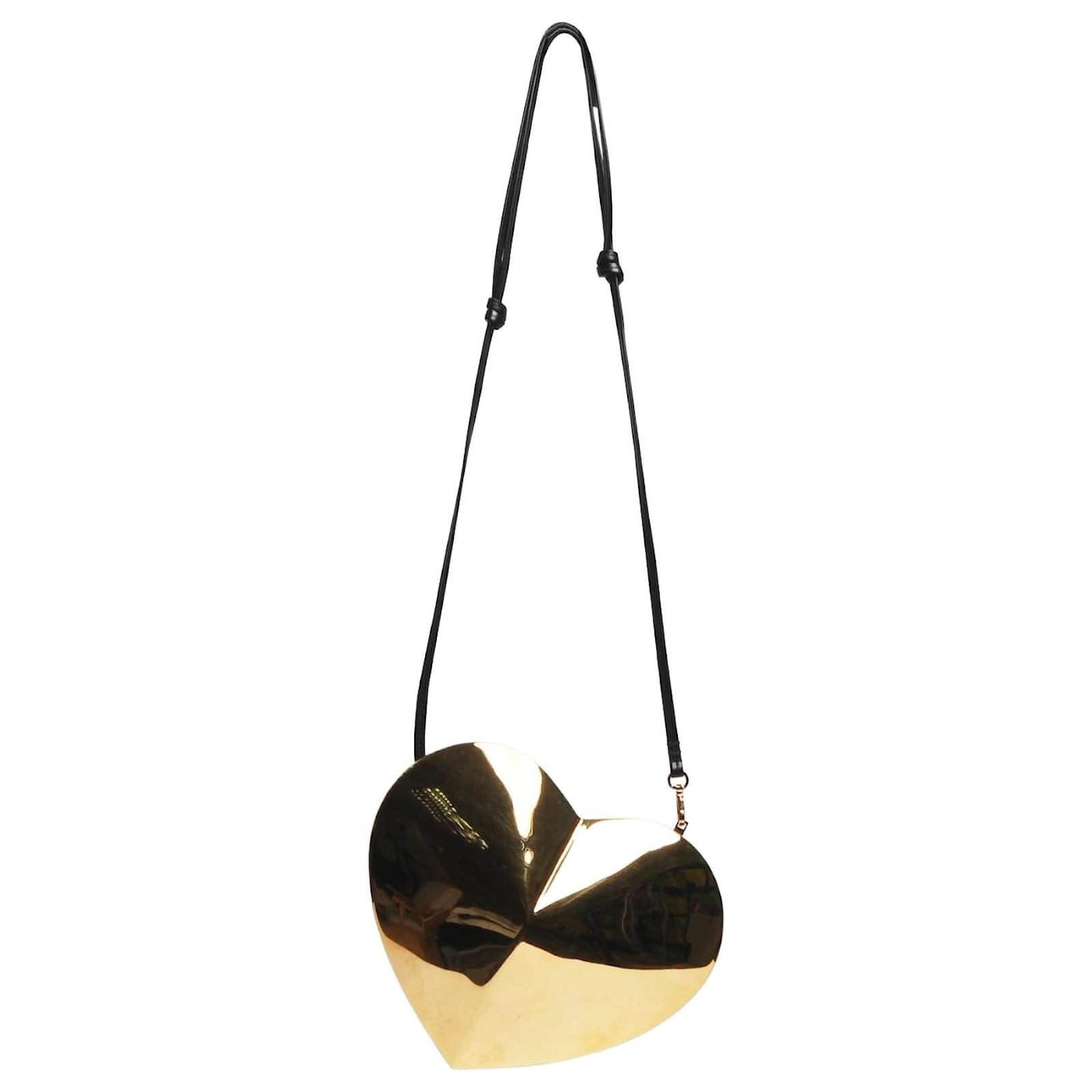 【ALAIA】Le Coeur レザーショルダーバッグ ゴールド Le Coeur leather shoulder bag in gold - Alaia | Mytheresa