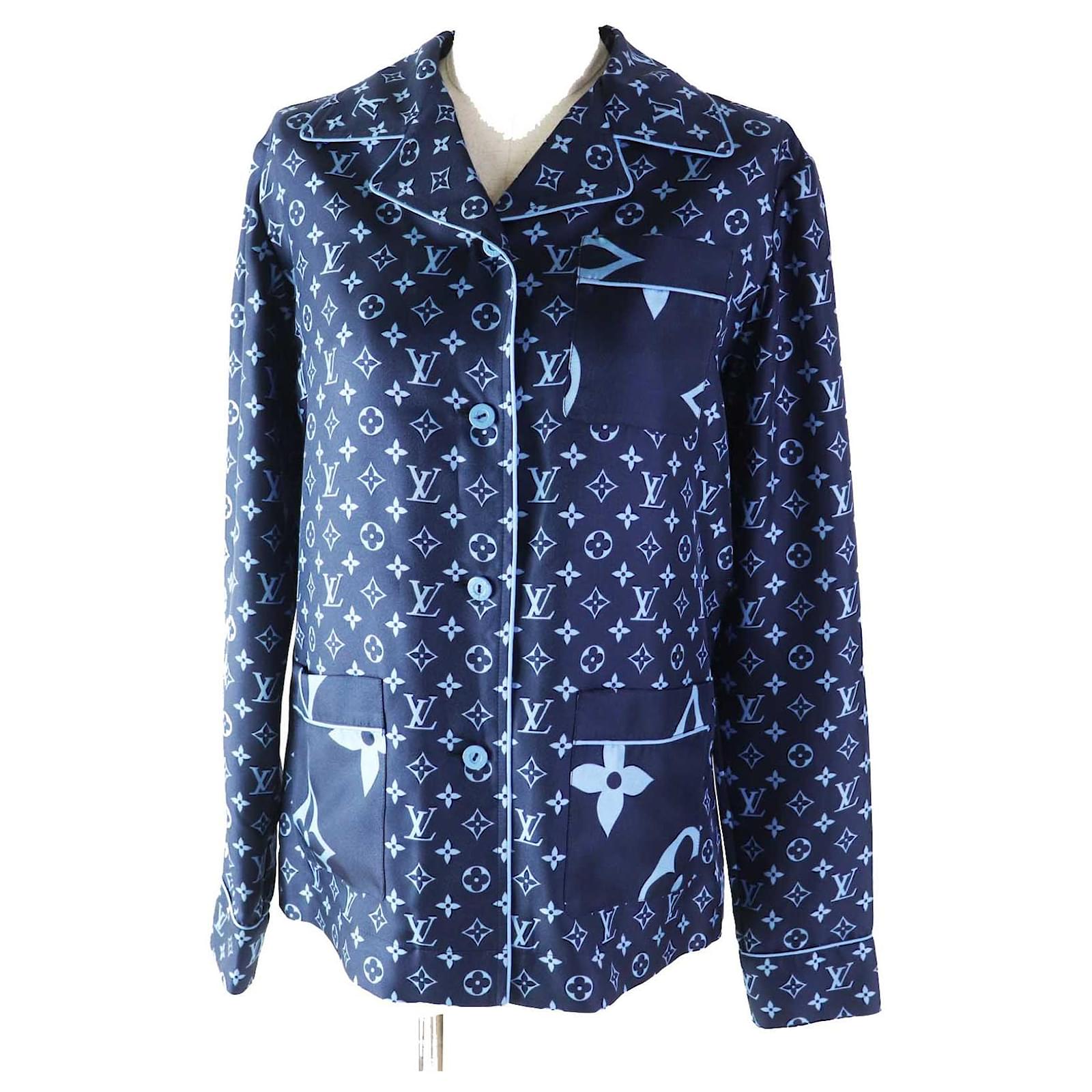 Chemise de pyjama en soie Monogram Louis Vuitton