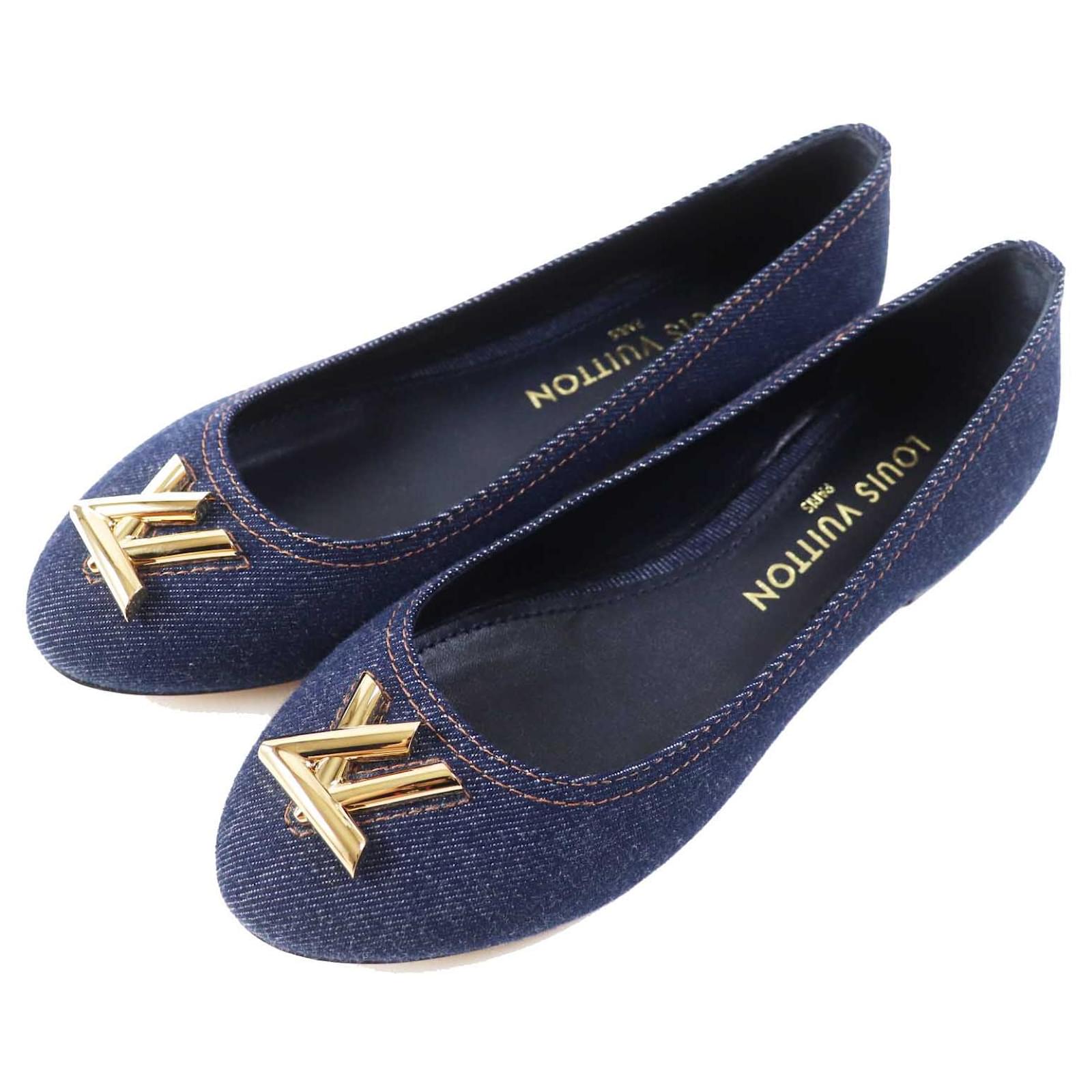 Louis Vuitton Denim Leather Ballerina Shoes ref.1740136 - Joli Closet