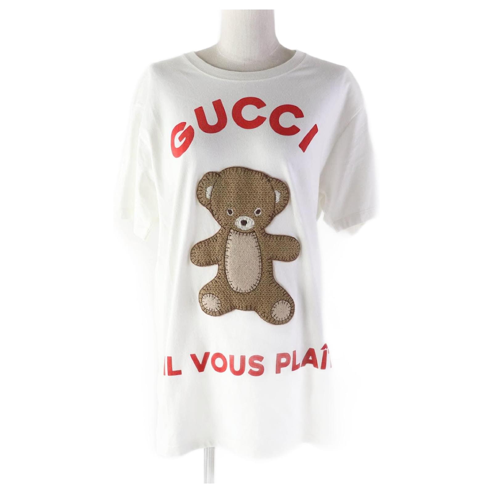 T-shirt con patch orsetto Gucci XS Bianco Joli Closet