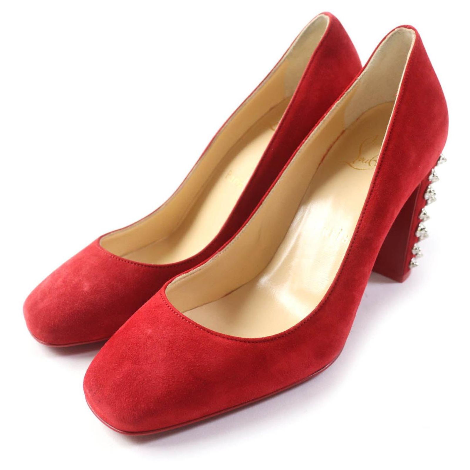 Escarpins Christian Louboutin Rouge Verni - Taille 39 - Occasion - Talons Iconiques