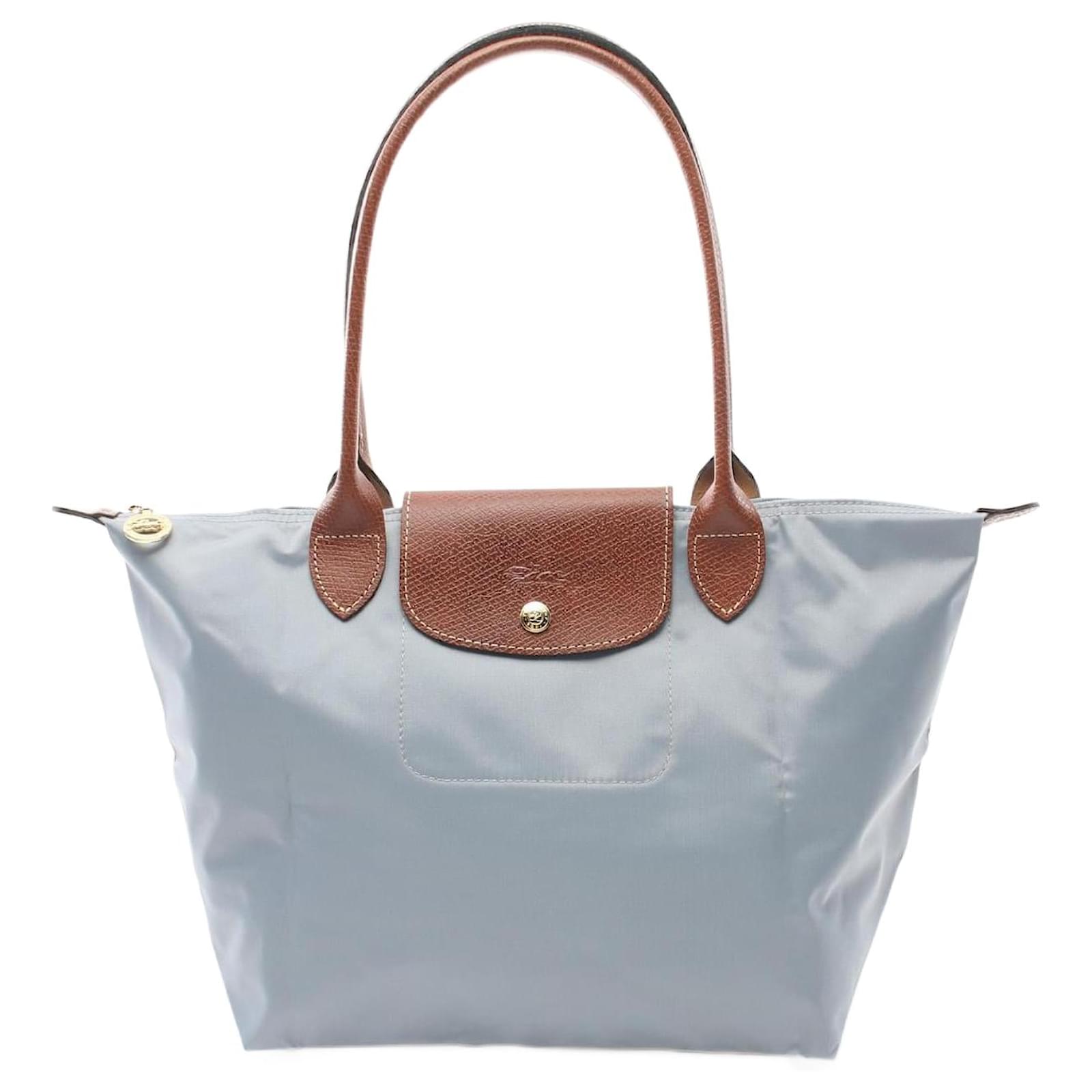 M Tasche Longchamp Le Pliage Original aus Nylon und Leder Blau