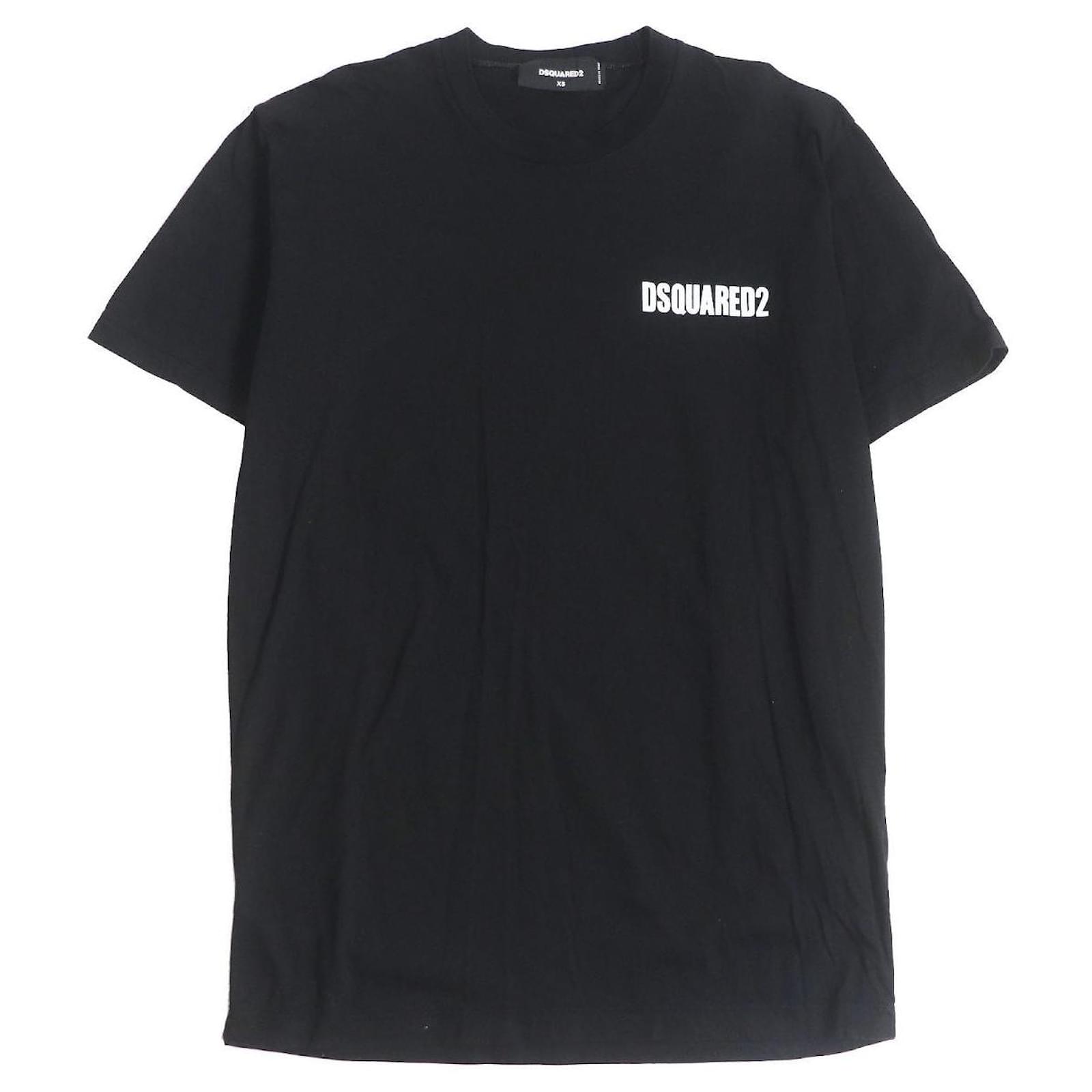 【美品】DSQUARED2 ロゴ Tシャツ サイズXS ブラック ブルー DSQUARED2 【並行輸入品】 ディースクエアード メンズ Tシャツ