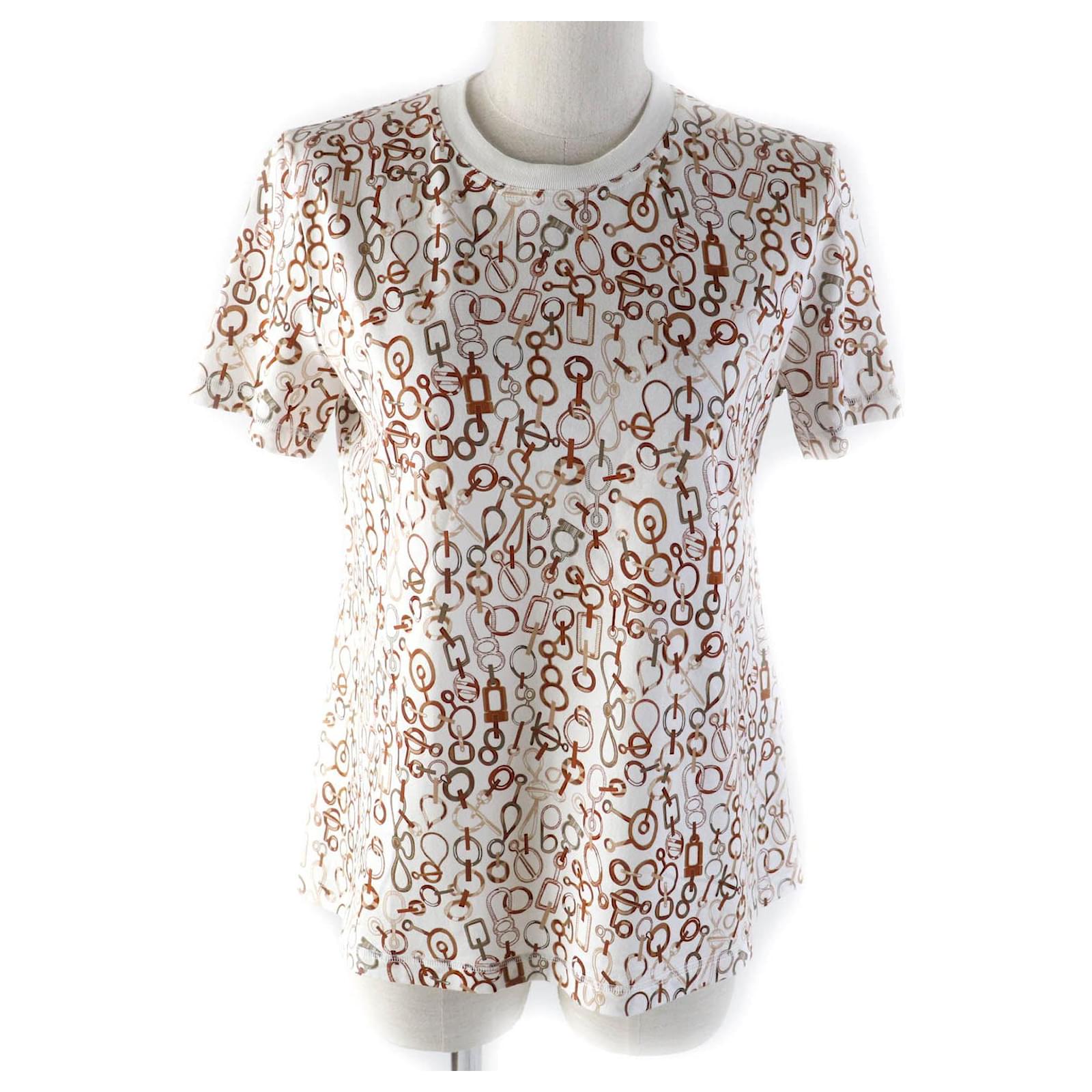 HERMES コットン Tシャツ サイズ36 Hermès Hermes Cotton T-shirt 36 Do Re Boucles Multiple
