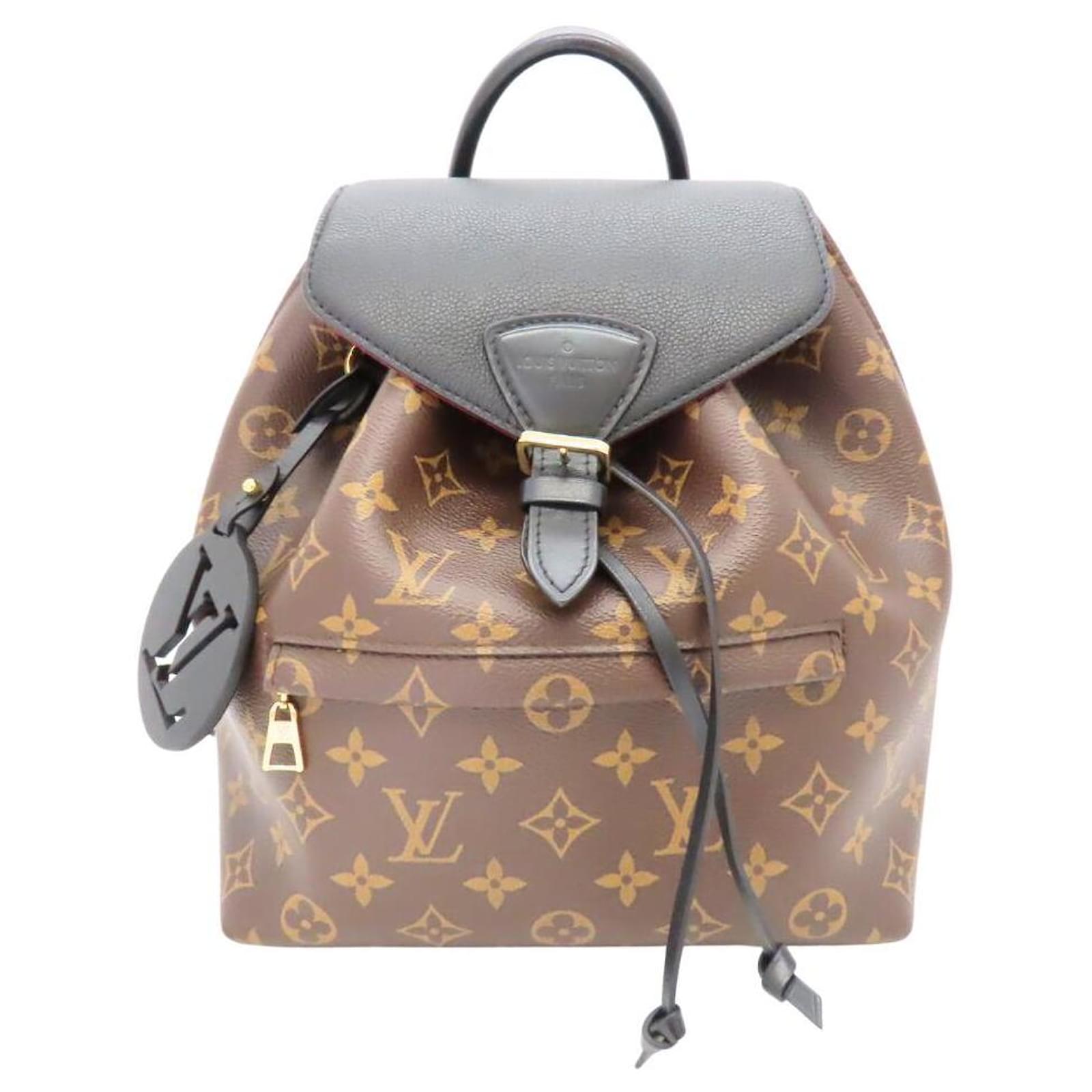 Louis Vuitton Monogram Montsouris NM PM Backpack Black Cloth ref.1745946 Joli Closet