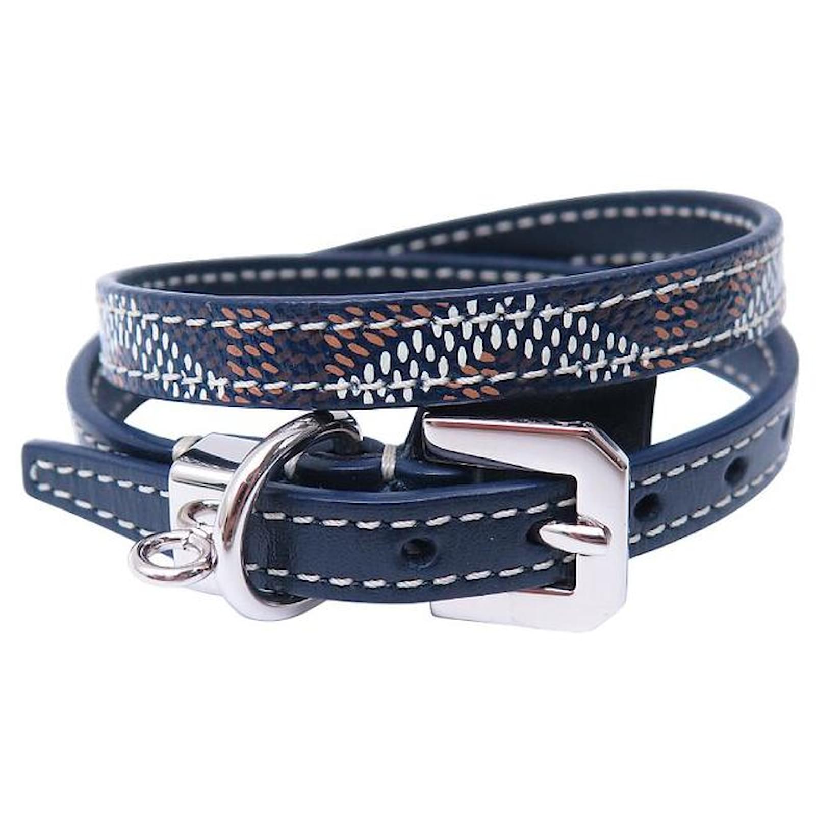 NINE GOYARD EDMOND DOUBLE TOUR BRACELET GOYARDINE CANVAS AND