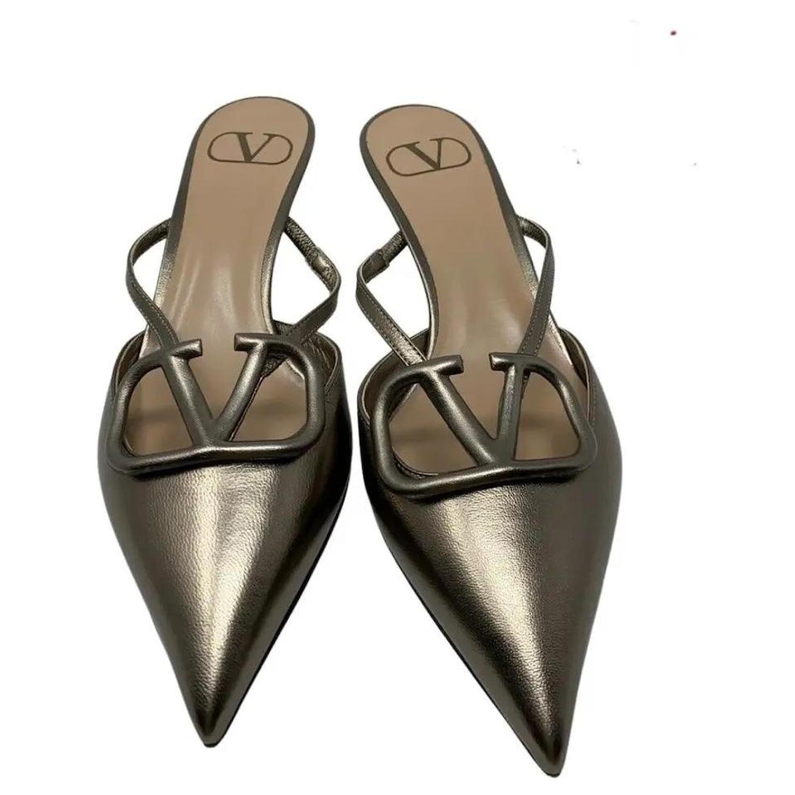 Sapato Valentino Salto Baixo VALENTINO GARAVANI MULES V LOGO SALTO