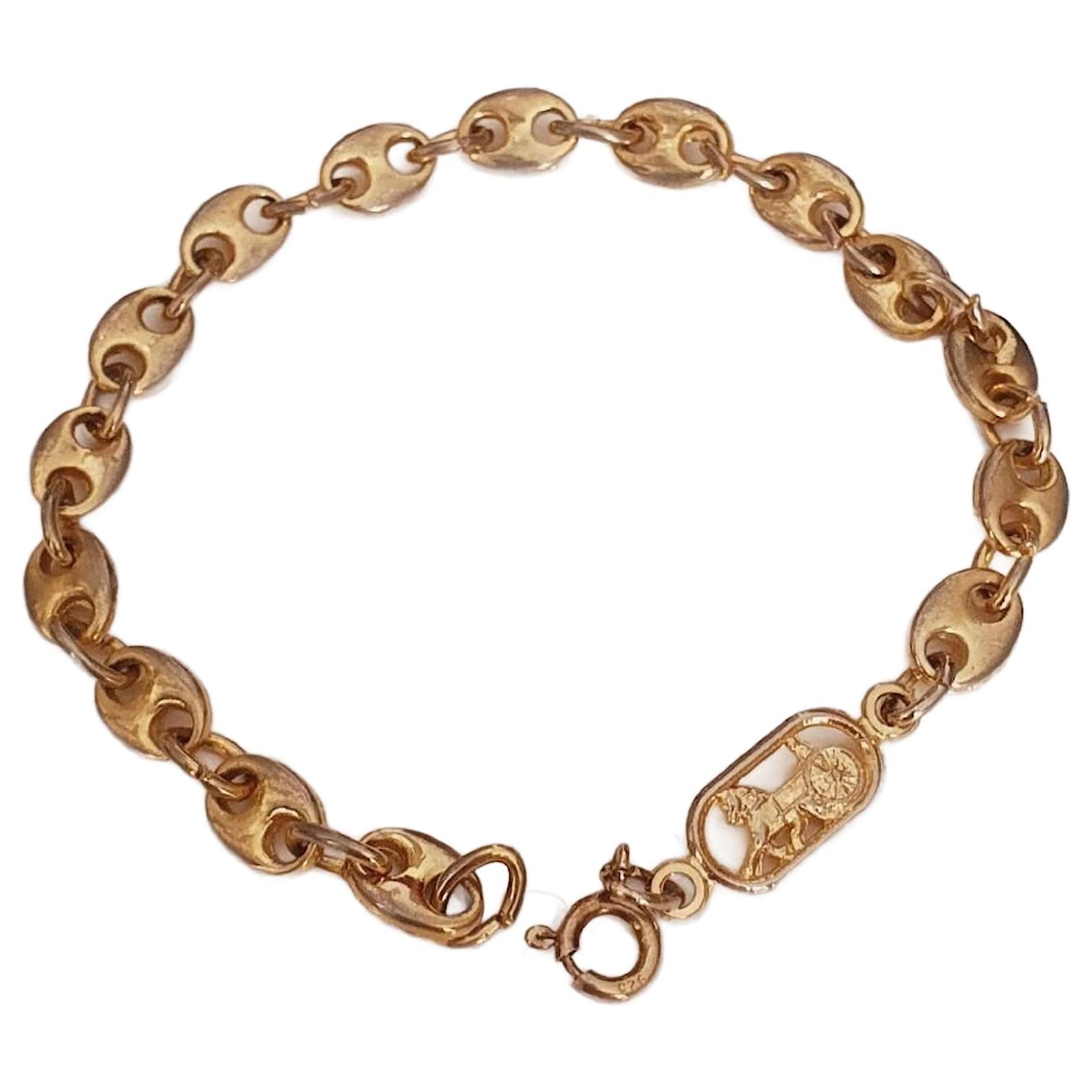 Vintage「CELINE」Gold color bracelet マカダム6 Vintage「CELINE」Gold color bracelet マカダム6