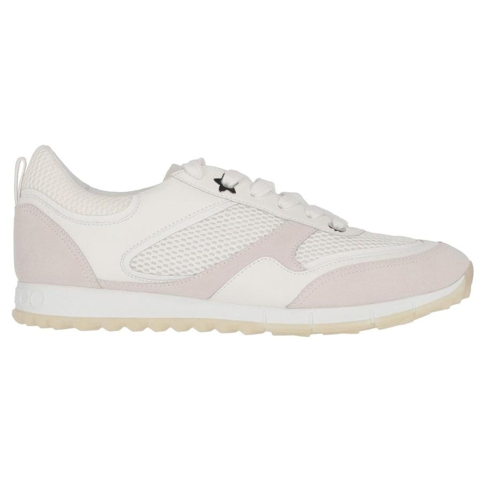 Jimmy Choo Java White Leather Sneakers 2020s Joli