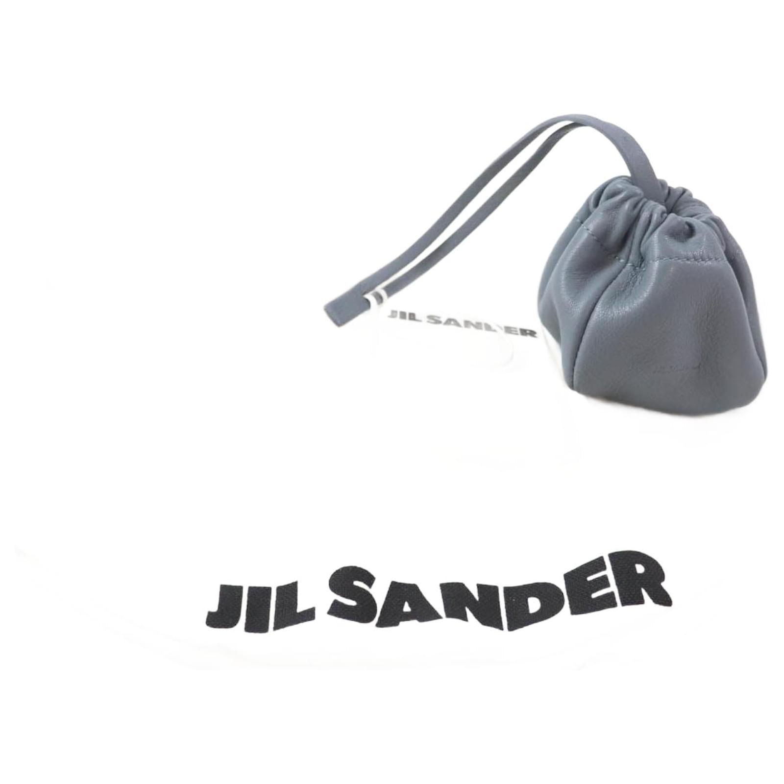 Jil Sander Leather Ripple Pouch Dusty Blue ref.1748214 - Joli Closet