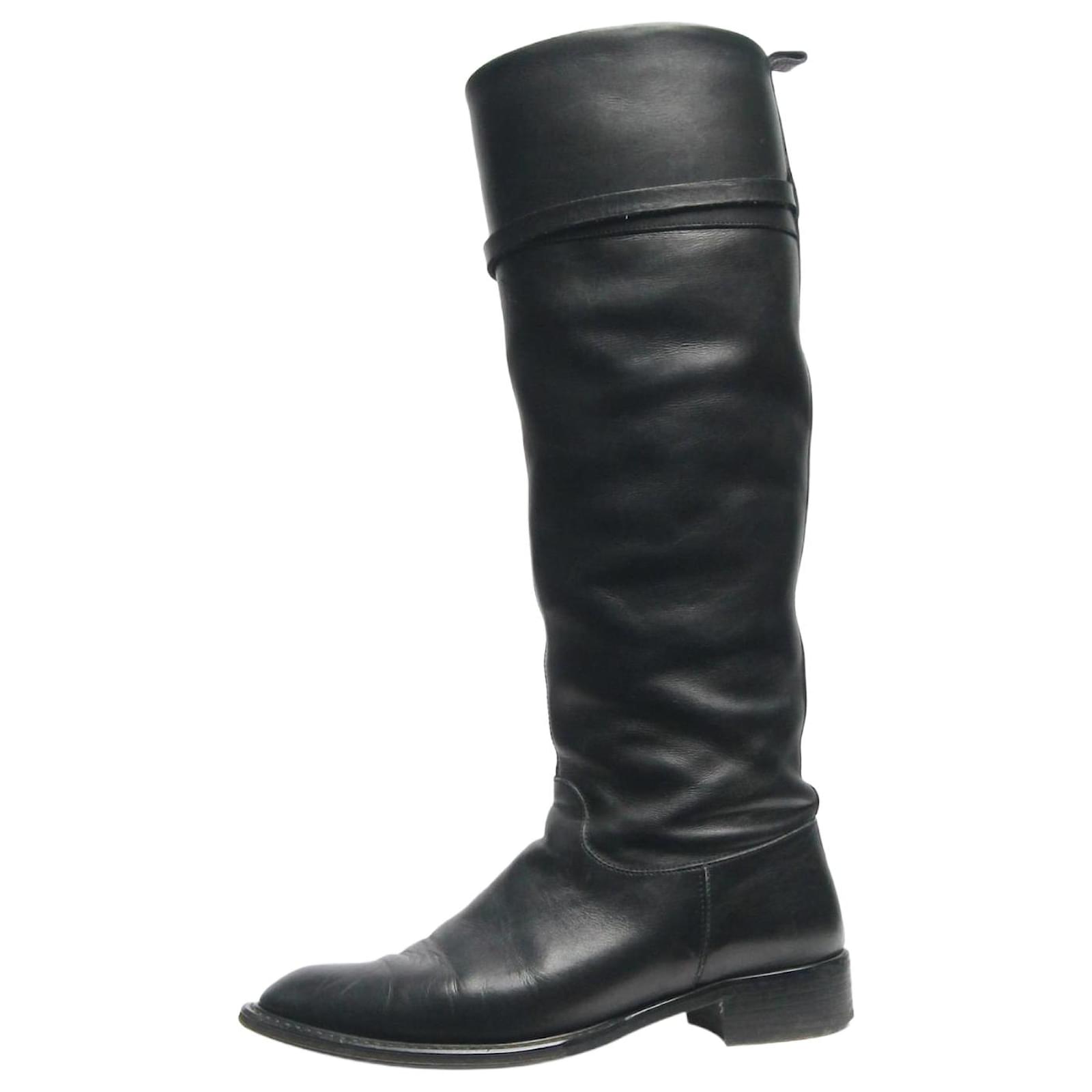 Black riding boots size EU 38.5