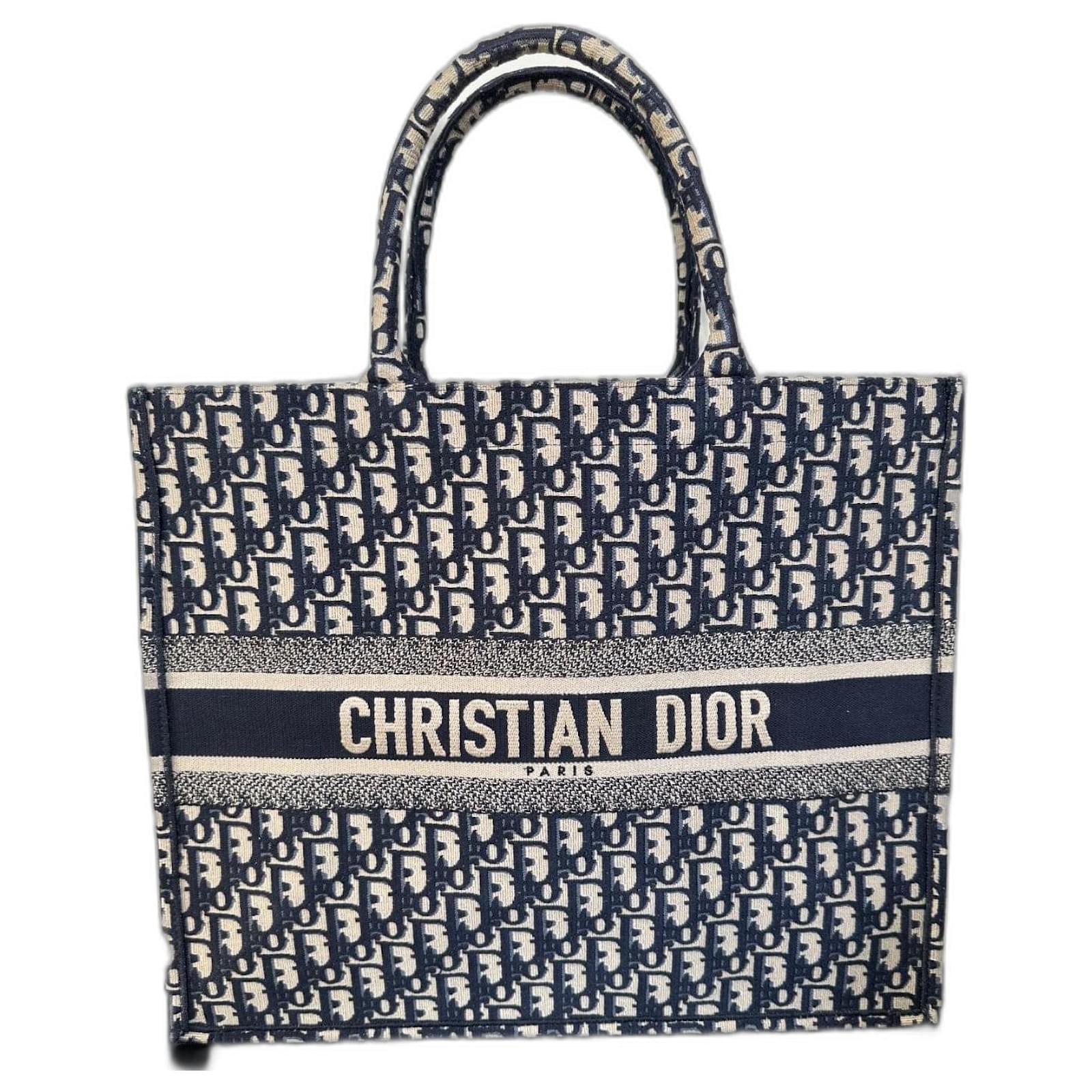 Dior Cabas Toile Bleu Joli Closet
