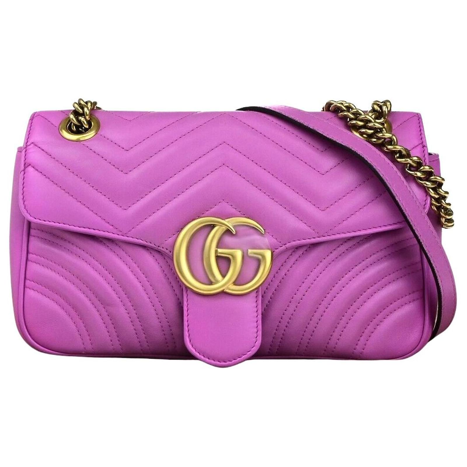 Gucci GG Marmont Bag Purple Sheepskin 250851
