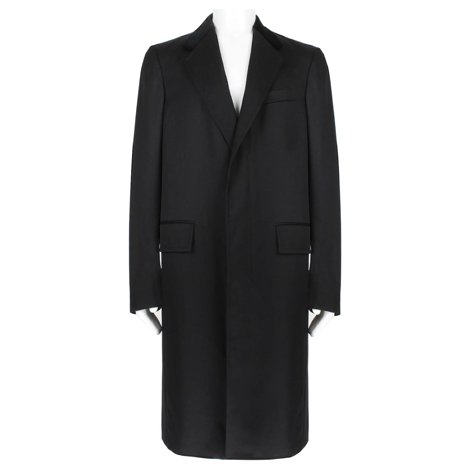 ジャケット・アウター ALFRED DUNHILL - Coat Jacket Alfred Dunhill Dunhill Formal Velvet Collar Coat Black Wool ref