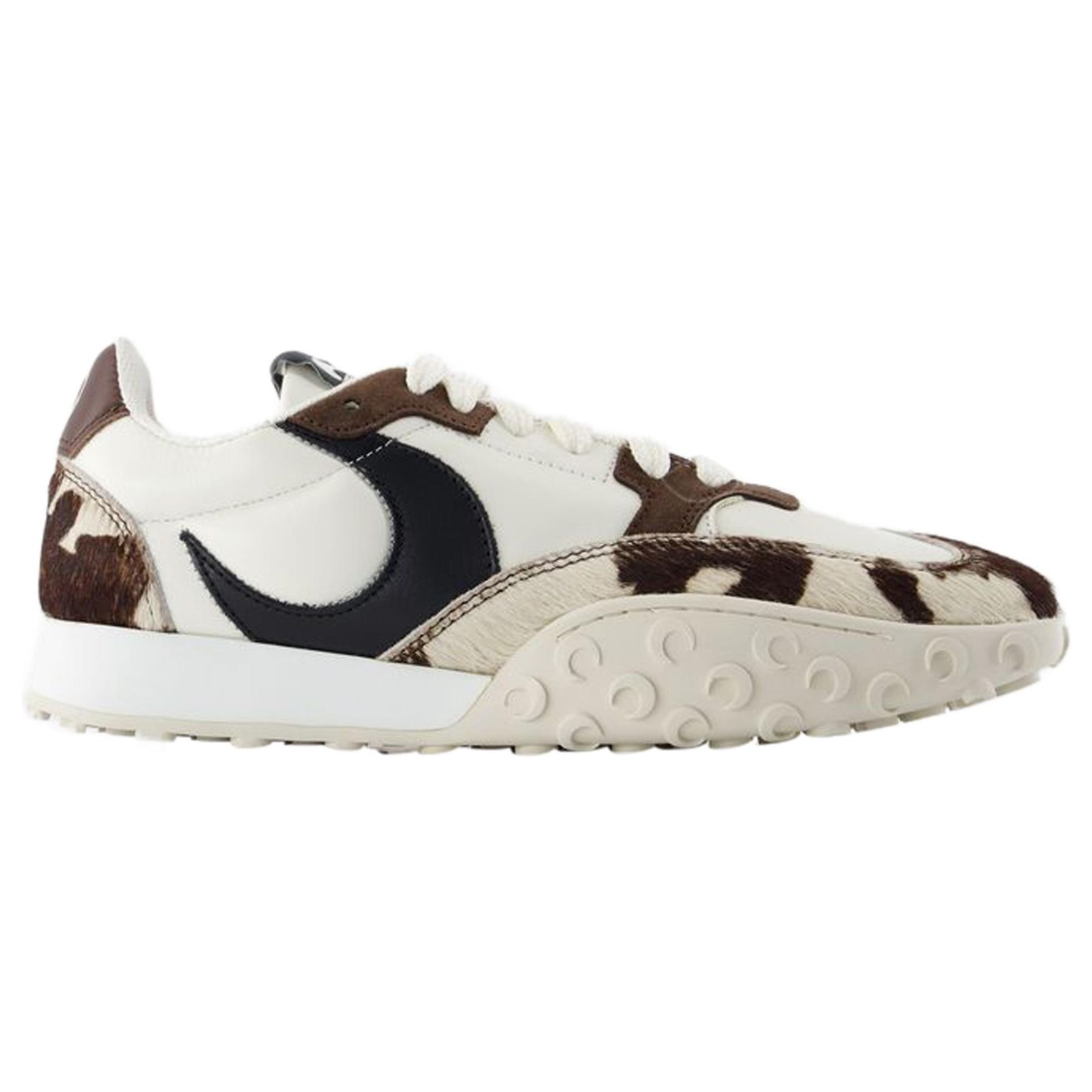 Ms Rise Sneakers - Marine Serre - Leather - Brown Pony-style calfskin ...