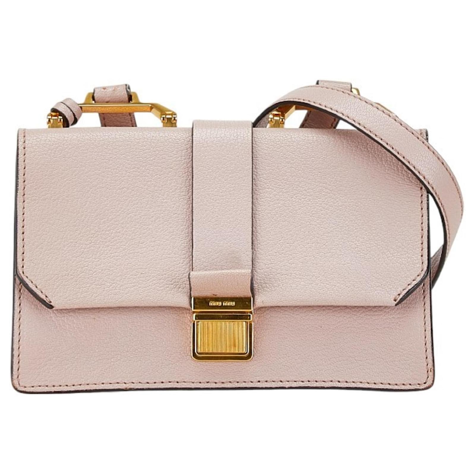 Borsa a Spalla Miu Miu Madras Rosa Pelle Joli Closet
