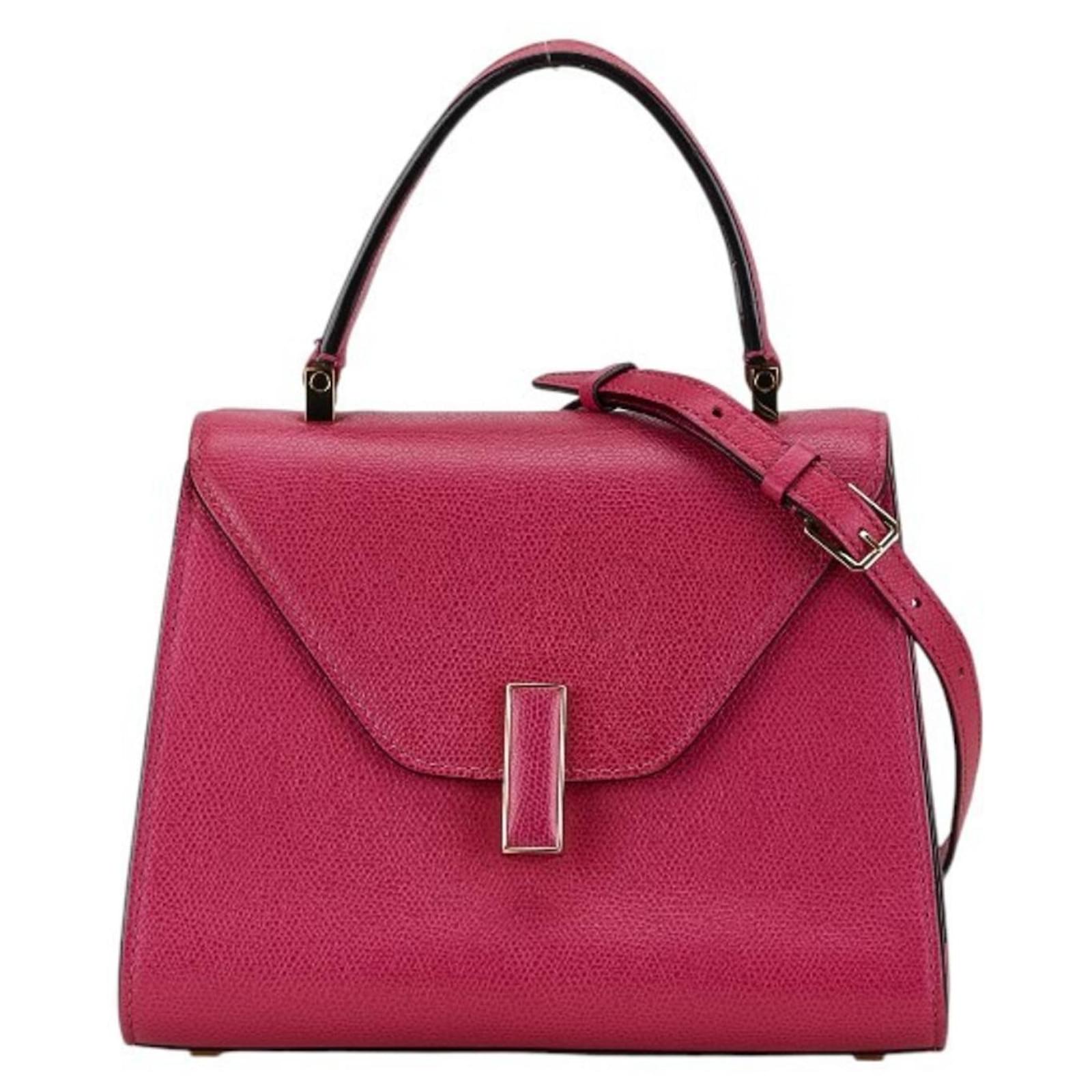 Valextra Iside Handbag in Pink Leather Joli Closet