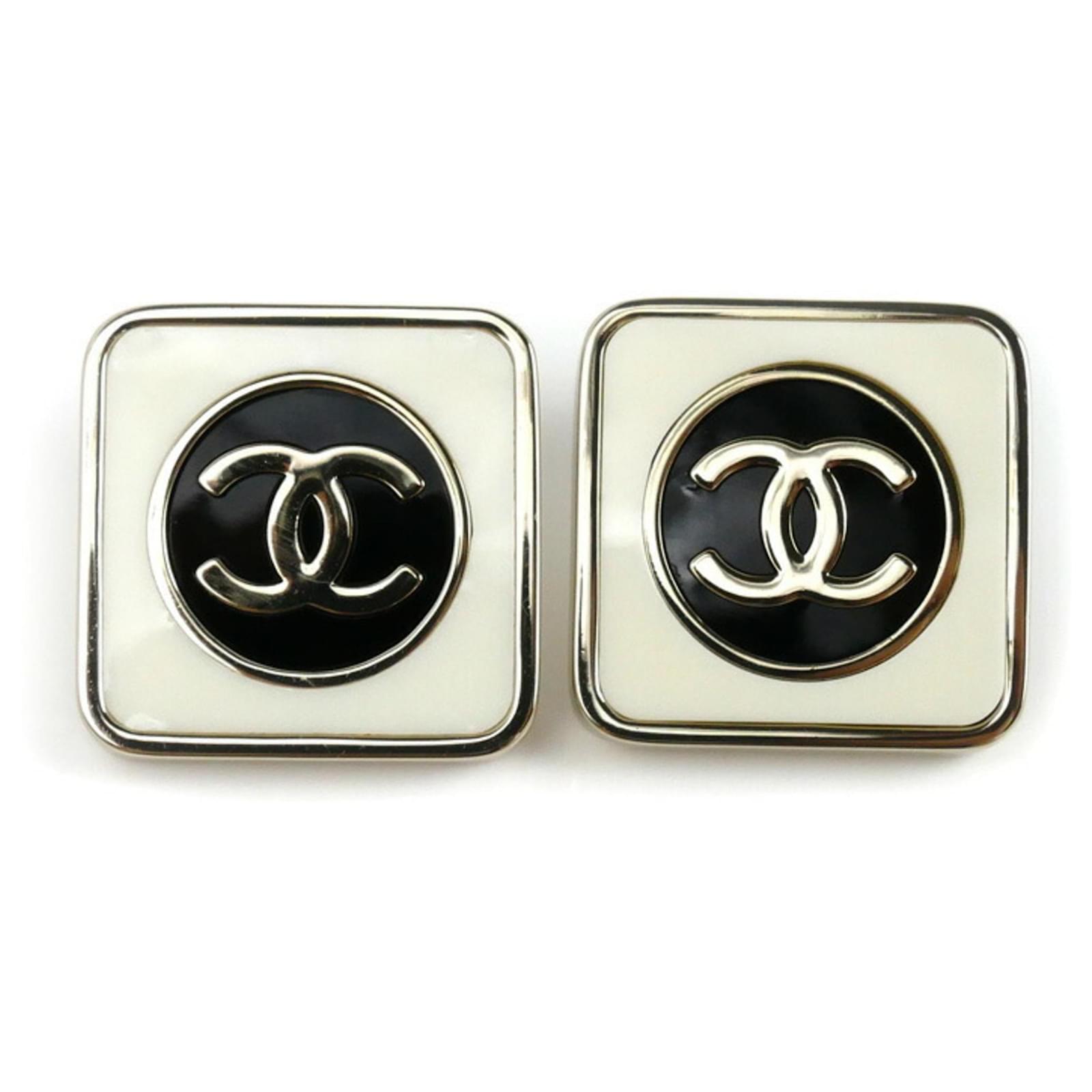 CHANEL ヴィンテージ シャネル イヤリング スクエア クリアカラー