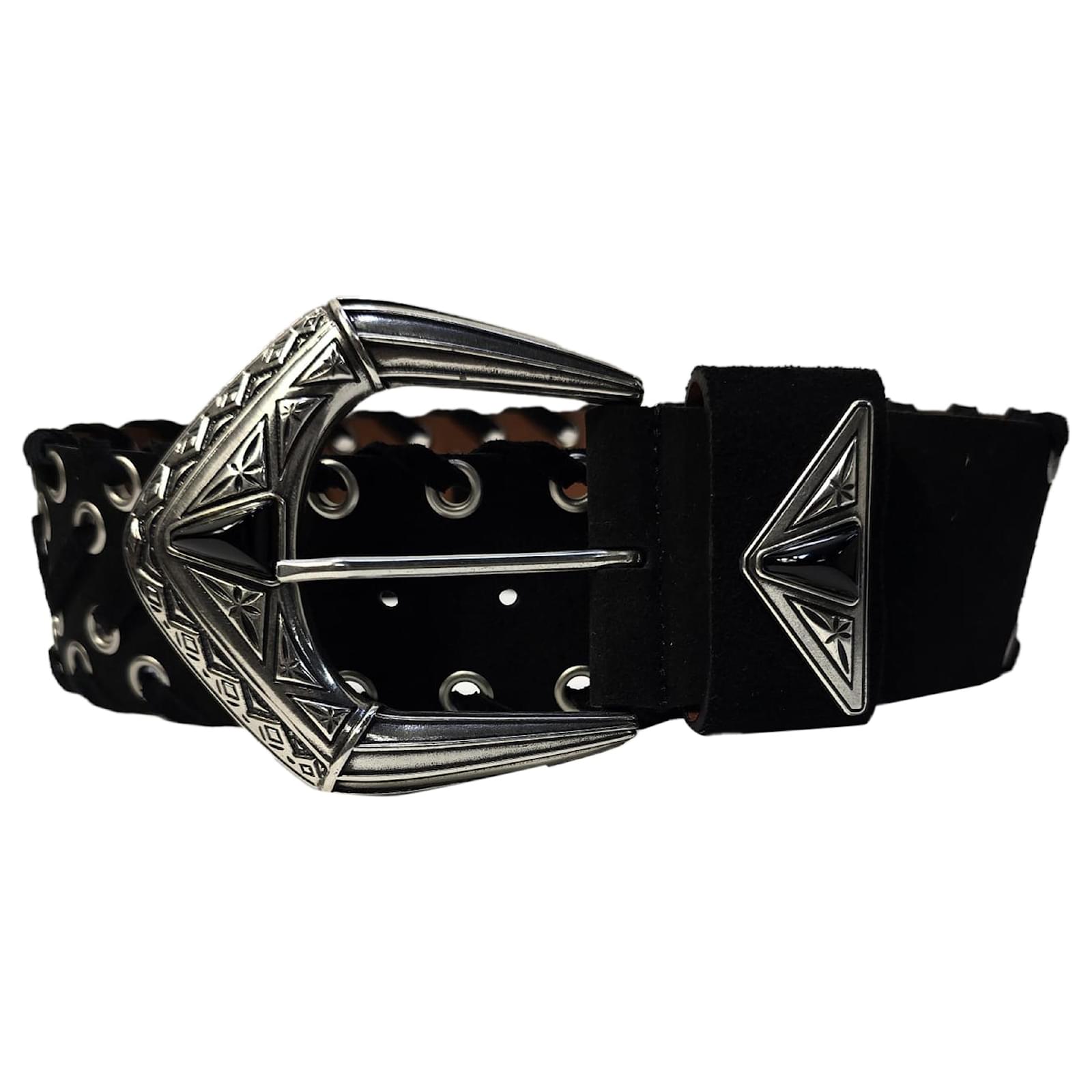 ETRO ベルト Etro Buckled Waist Belt in Black Suede ref.1756323 - Joli Closet