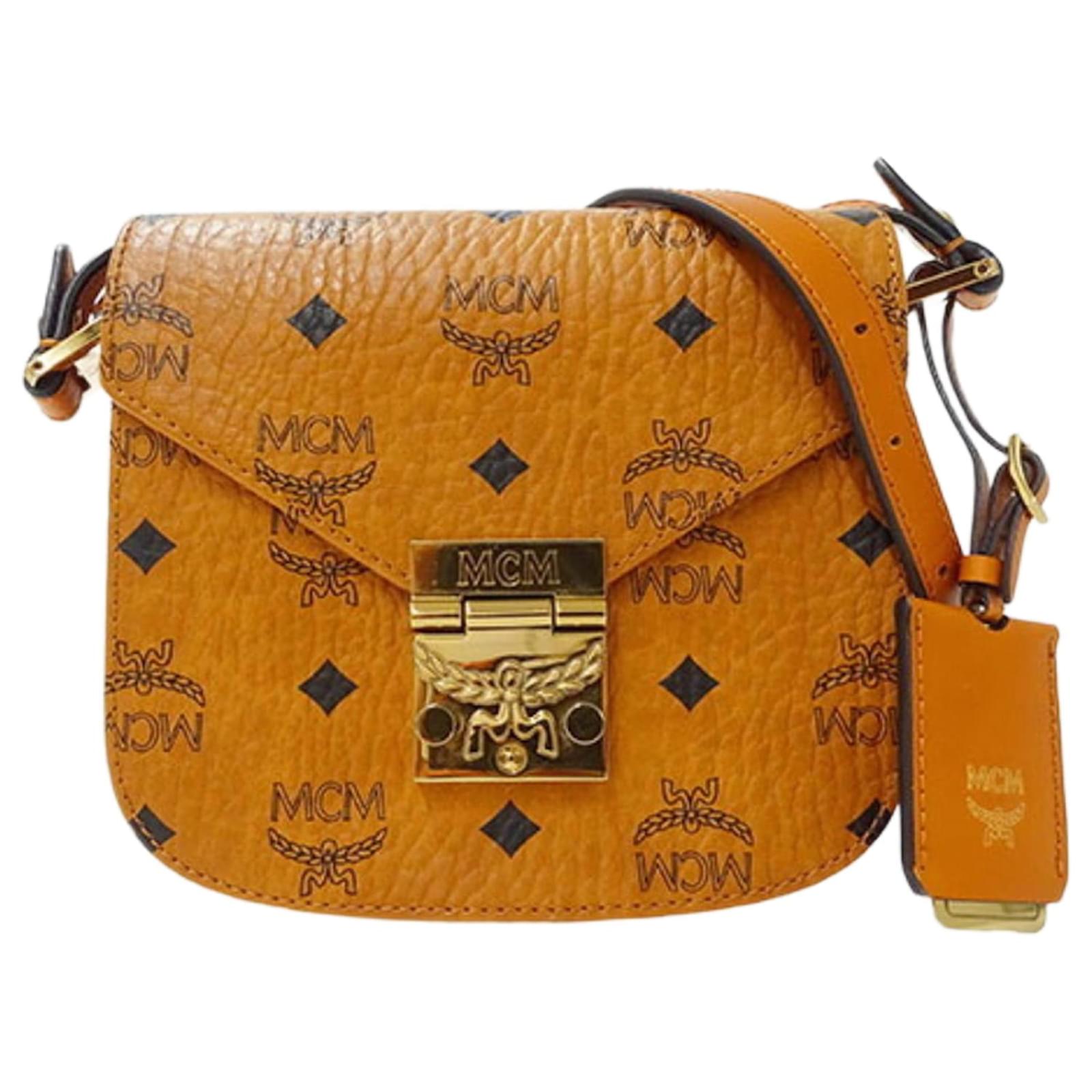 [MCM]★韓国人気★VISETOS SHOULDER BAG MCM Women's Shoulder Bag Visetos Brown Plastic ref.1756678