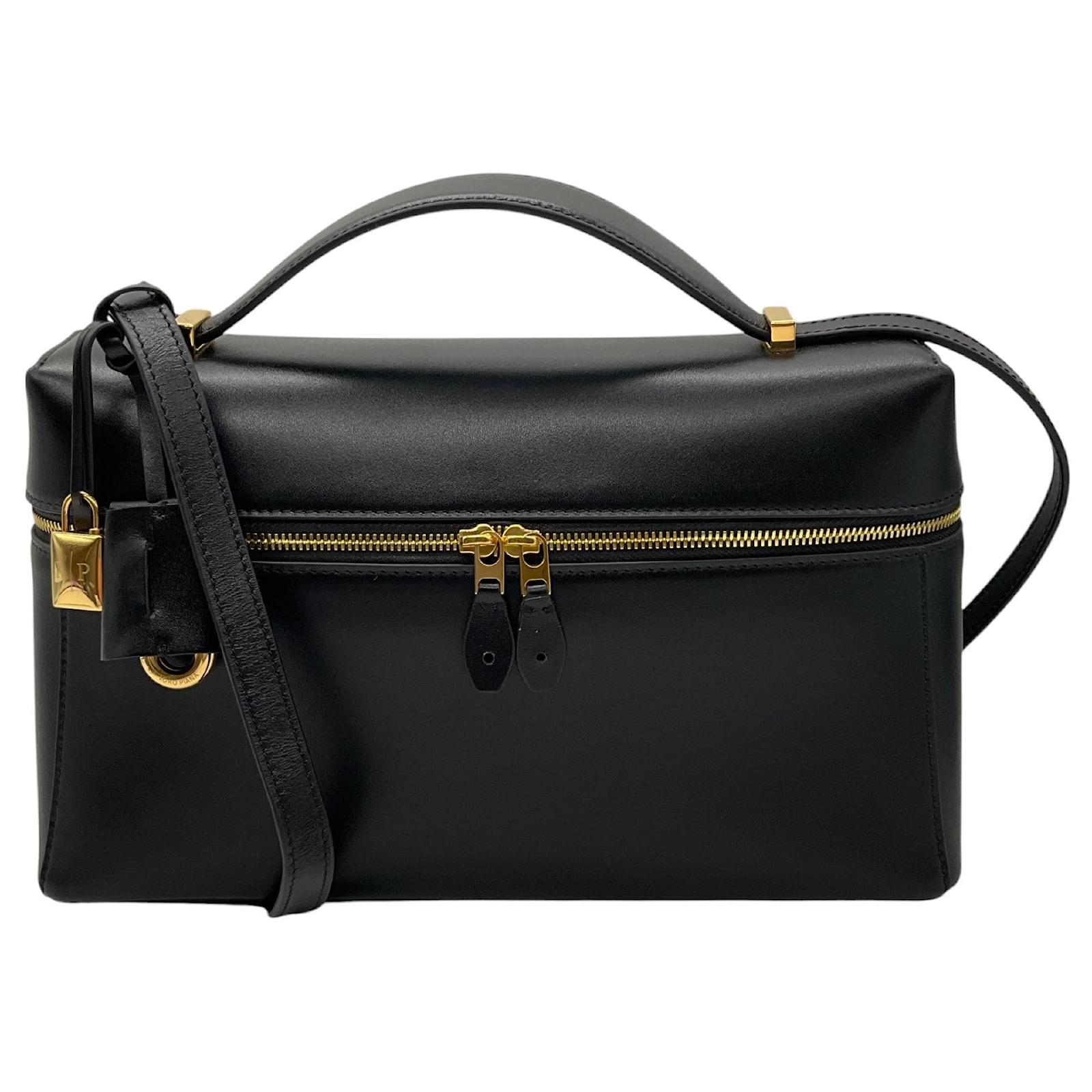 Loro Piana Black Extra Pocket L27 Tender Calfskin Leather