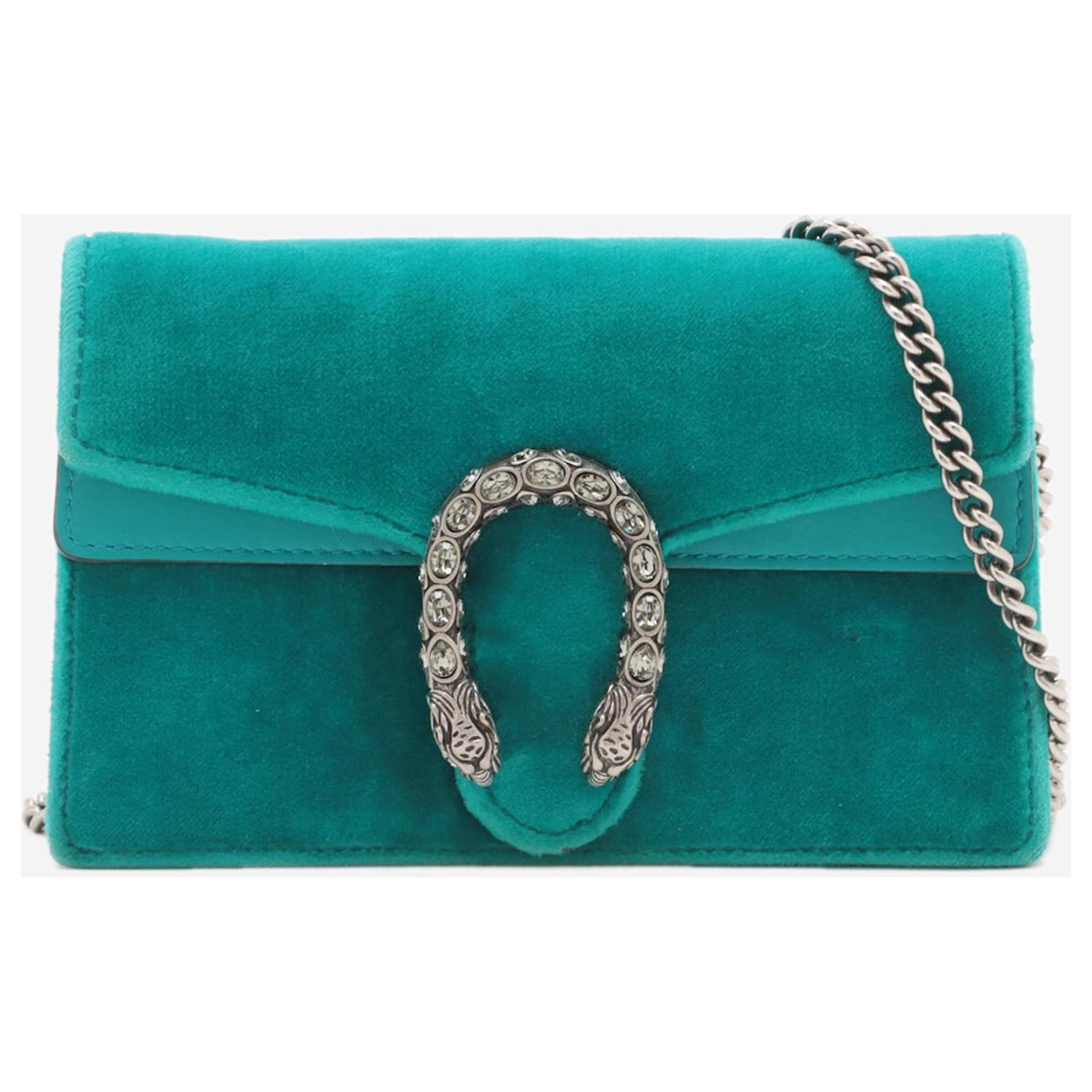 Gucci Teal velour mini Dionysus bag Blue Velvet ref.1757834 Joli Closet