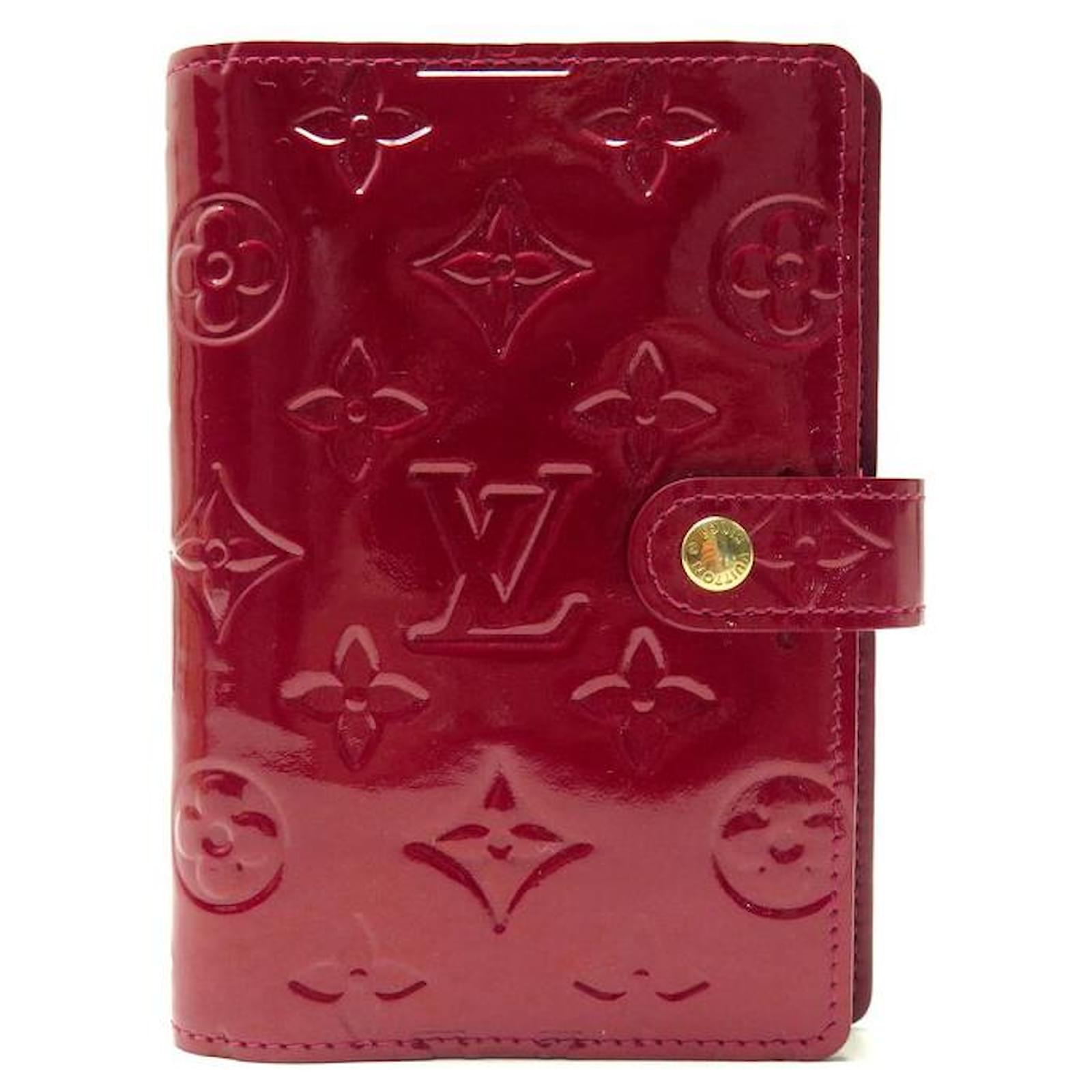 LOUIS VUITTON PM MONOGRAM VERNIS LEATHER DIARY COVER Red Patent