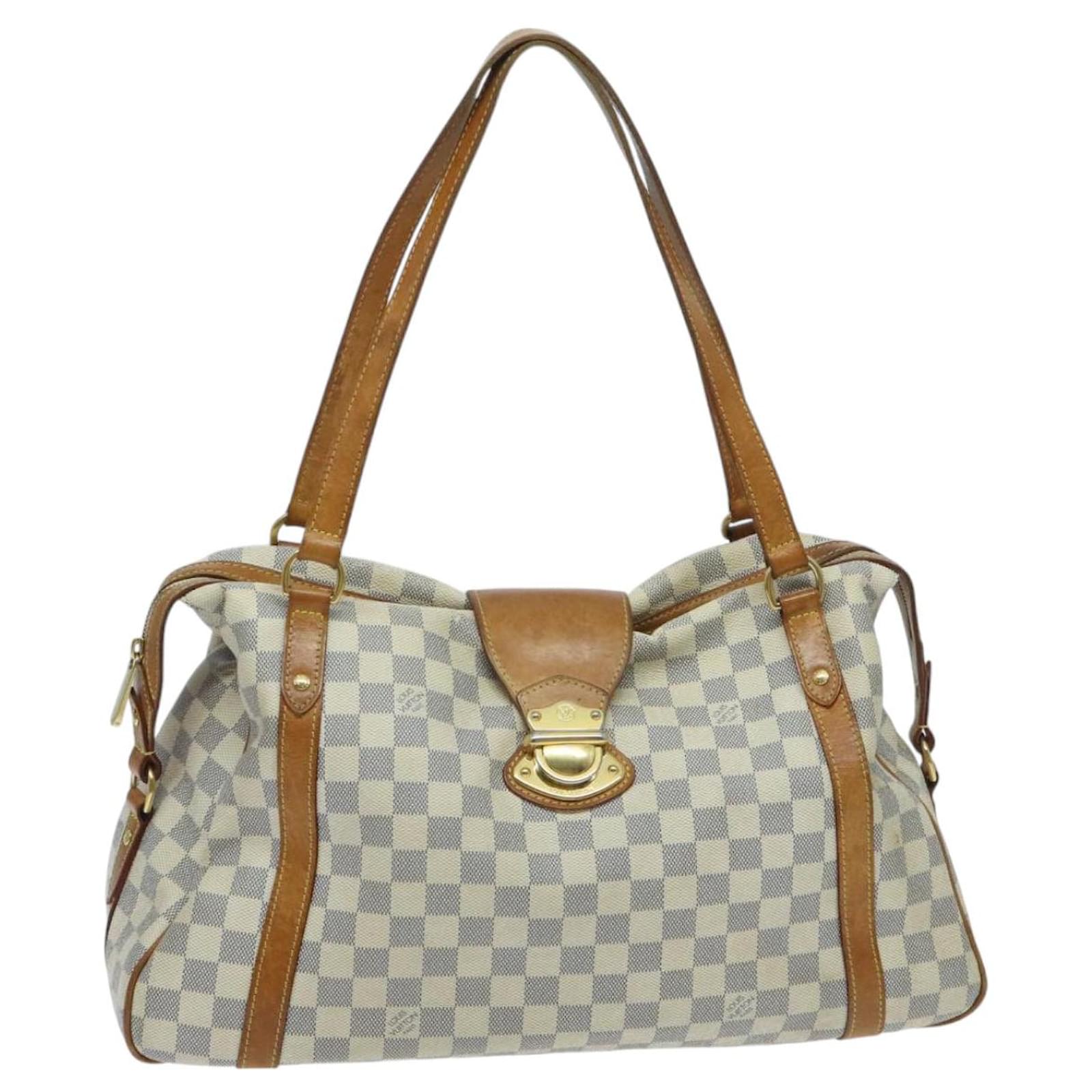 LOUIS VUITTON Tote Bag Stresa GM Damier Azur M51186 LV Auth 92014