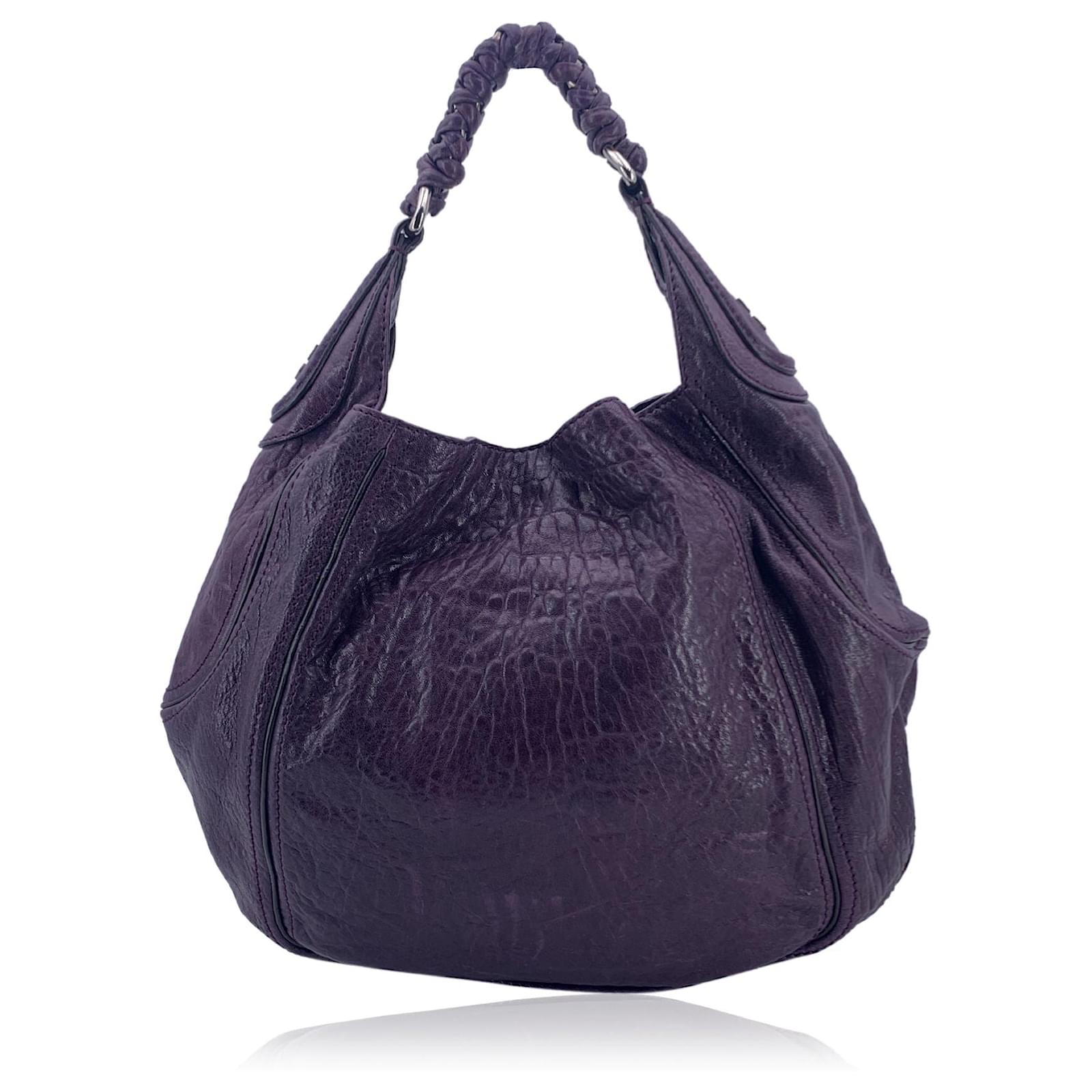 Distressed leather hobo bag sale