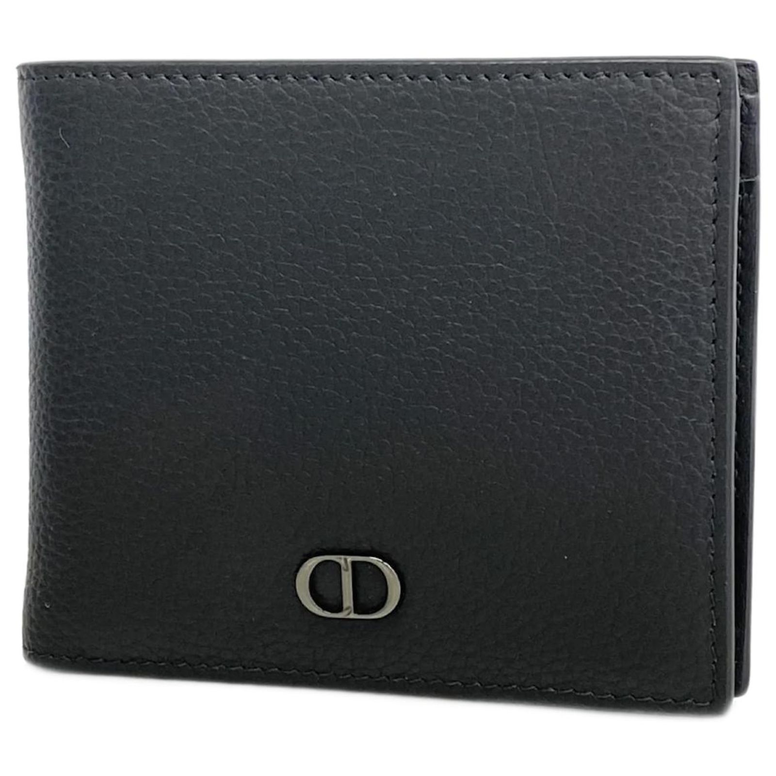 Christian Dior Black Leather Bi-Fold Wallet ref.1763944 - Joli Closet