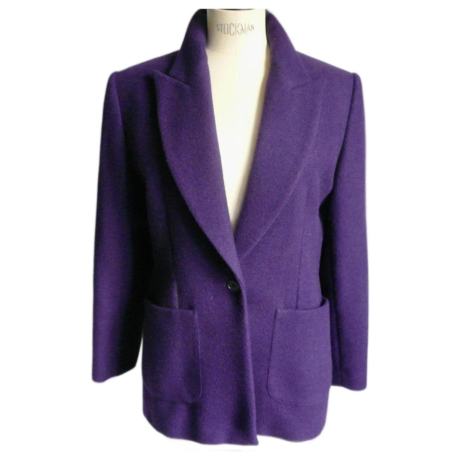 Veste DEVERNOIS Taille 40 – Style Coat Jacket – Grise – Occasion Très Bon état