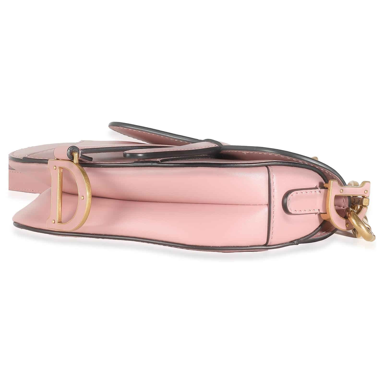 Christian Dior Antique Pink Smooth Calfskin Mini Saddle Bag - Main Image