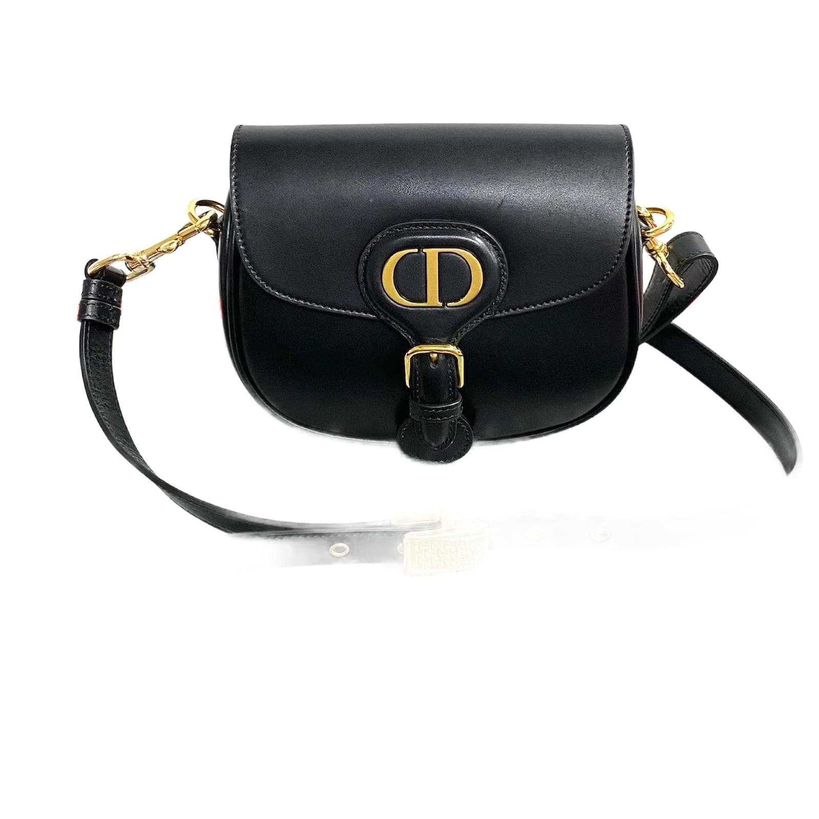 Christian Dior Dior Leather Small CD Logo Shoulder Bag Black ref